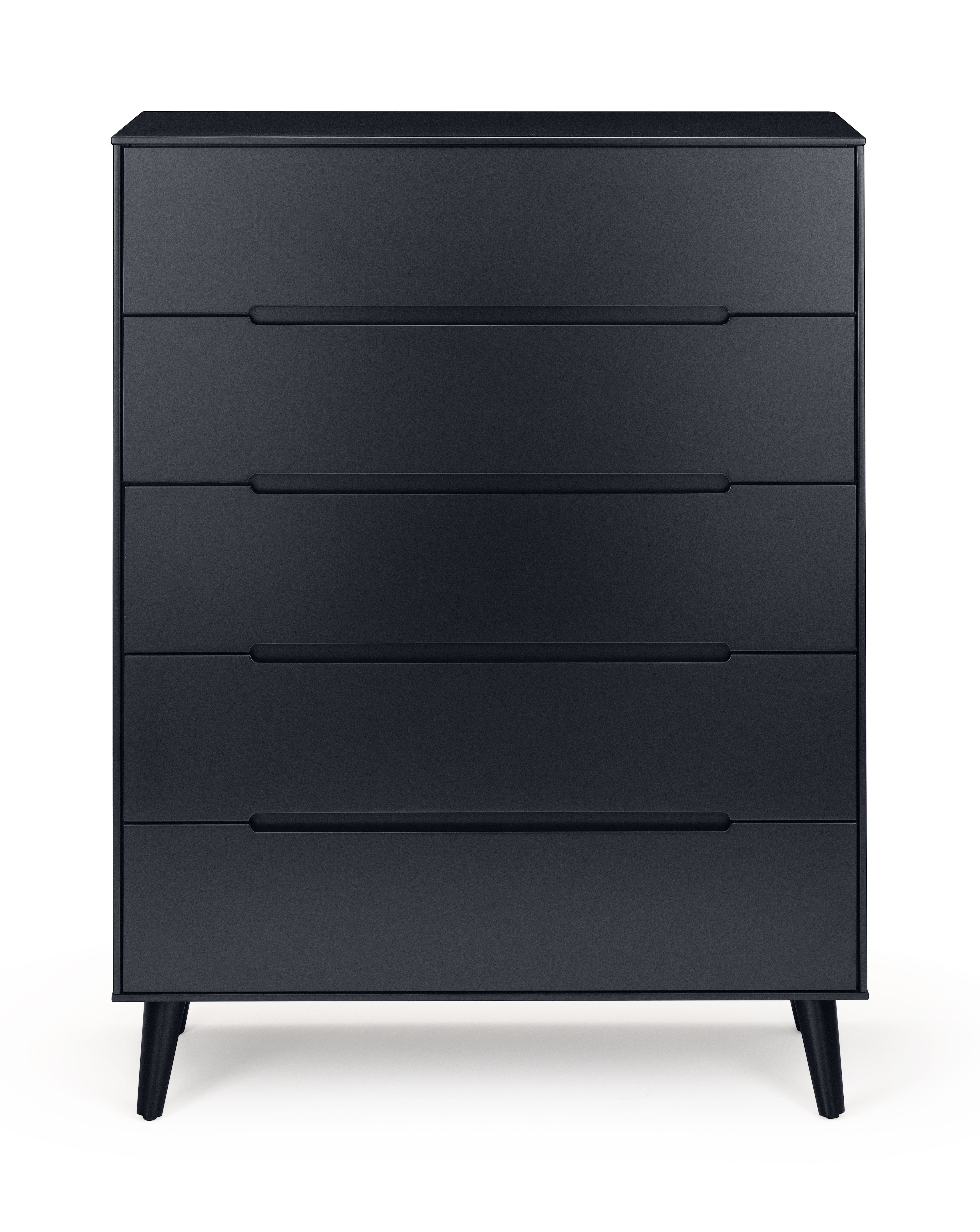 Alicia 5 Drawer Chest - Anthracite – Julian Bowen, view 2
