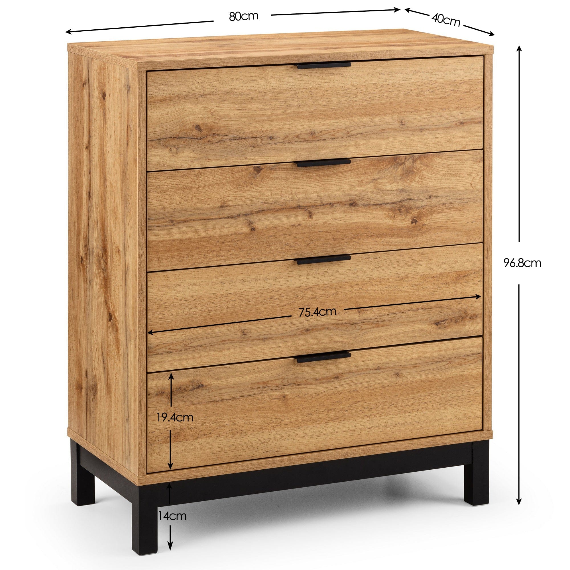 Bali 4 Drawer Chest – Julian Bowen, view 5