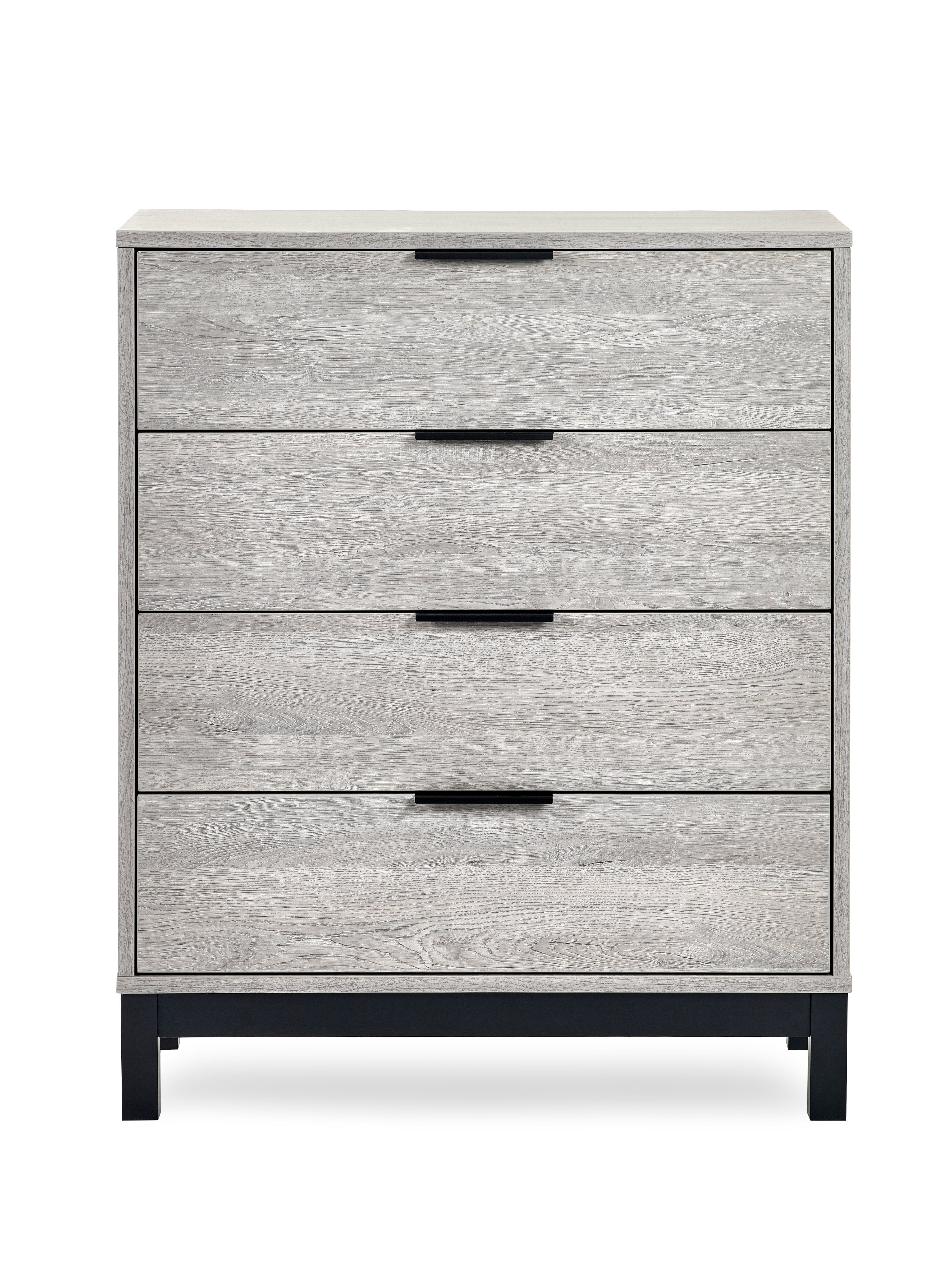 Bali 4 Drawer Chest - Grey Oak – Julian Bowen, view 3