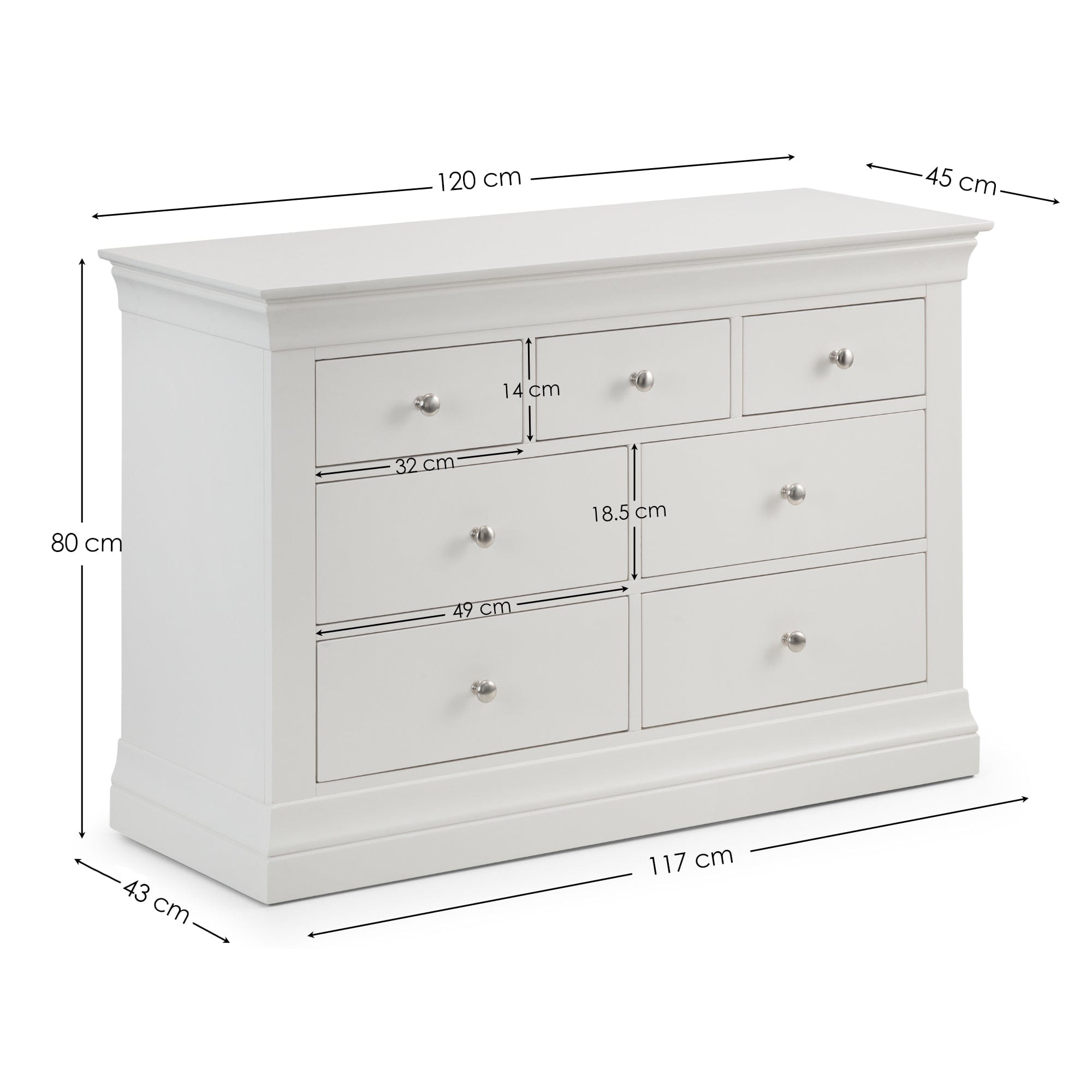 Clermont 4+3 Drawer Chest – Julian Bowen, view 2
