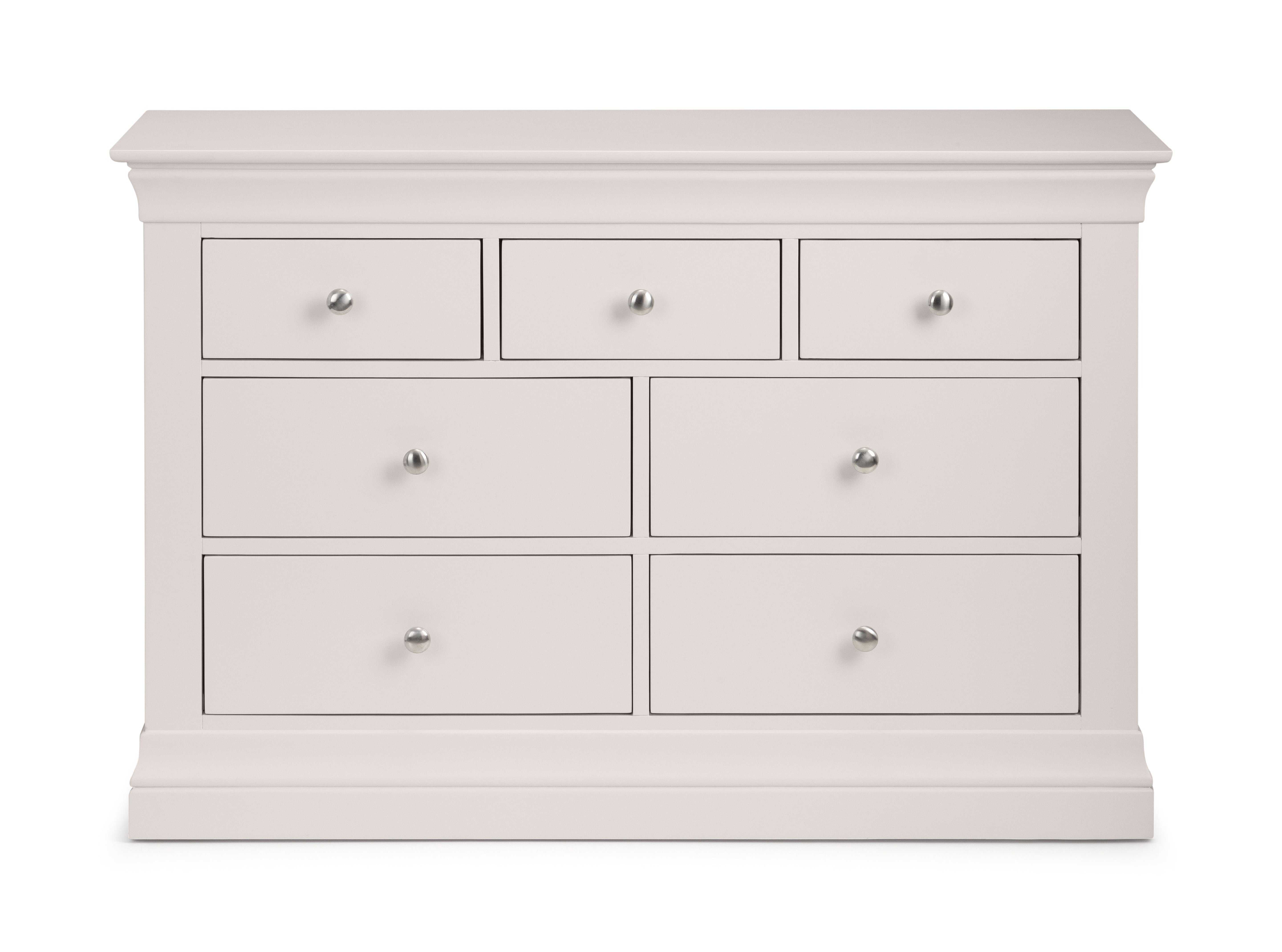 Clermont 4+3 Drawer Chest - Light Grey – Julian Bowen
