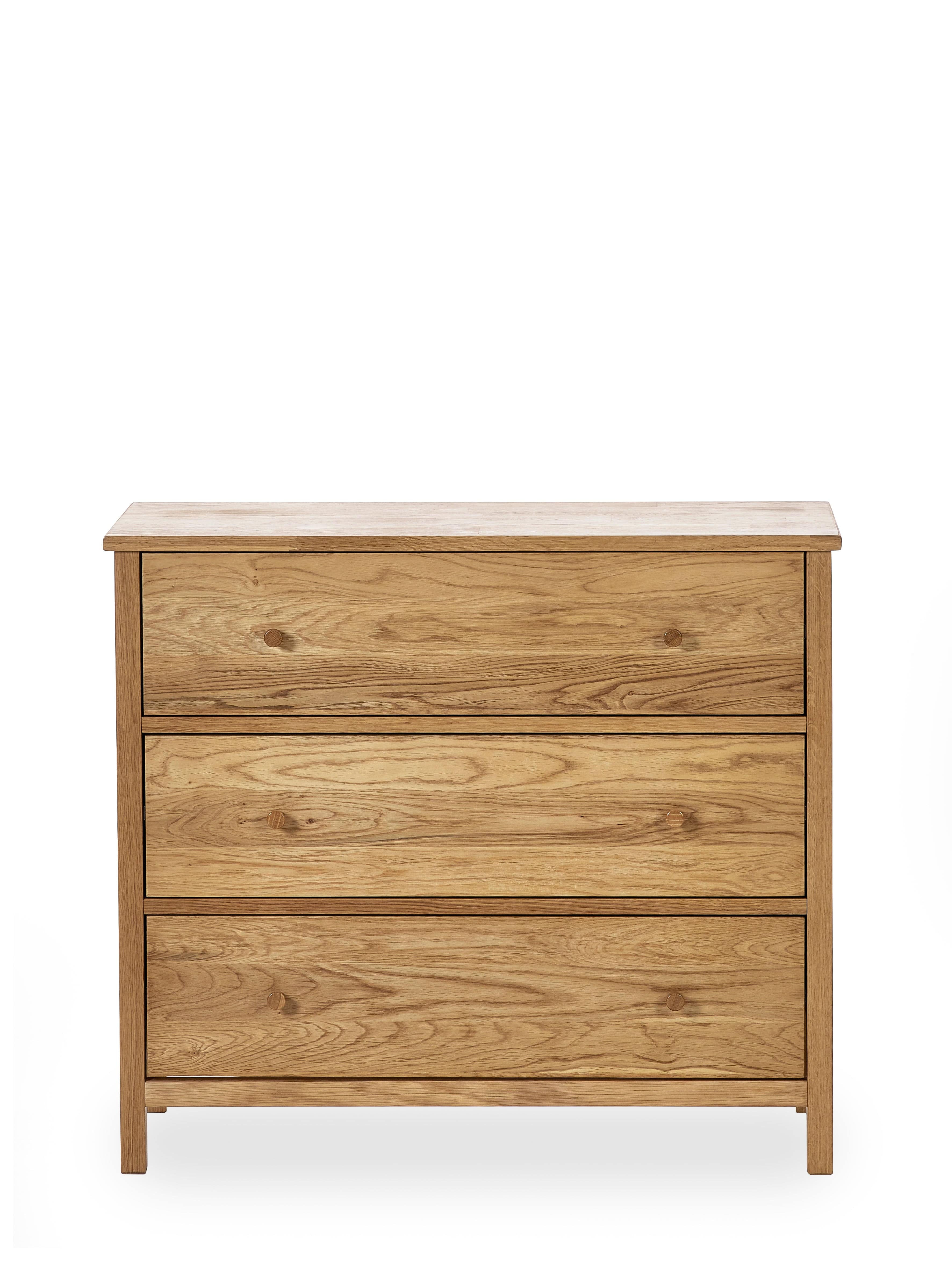 Coxmoor 3 Drawer Chest - Oak – Julian Bowen, view 6