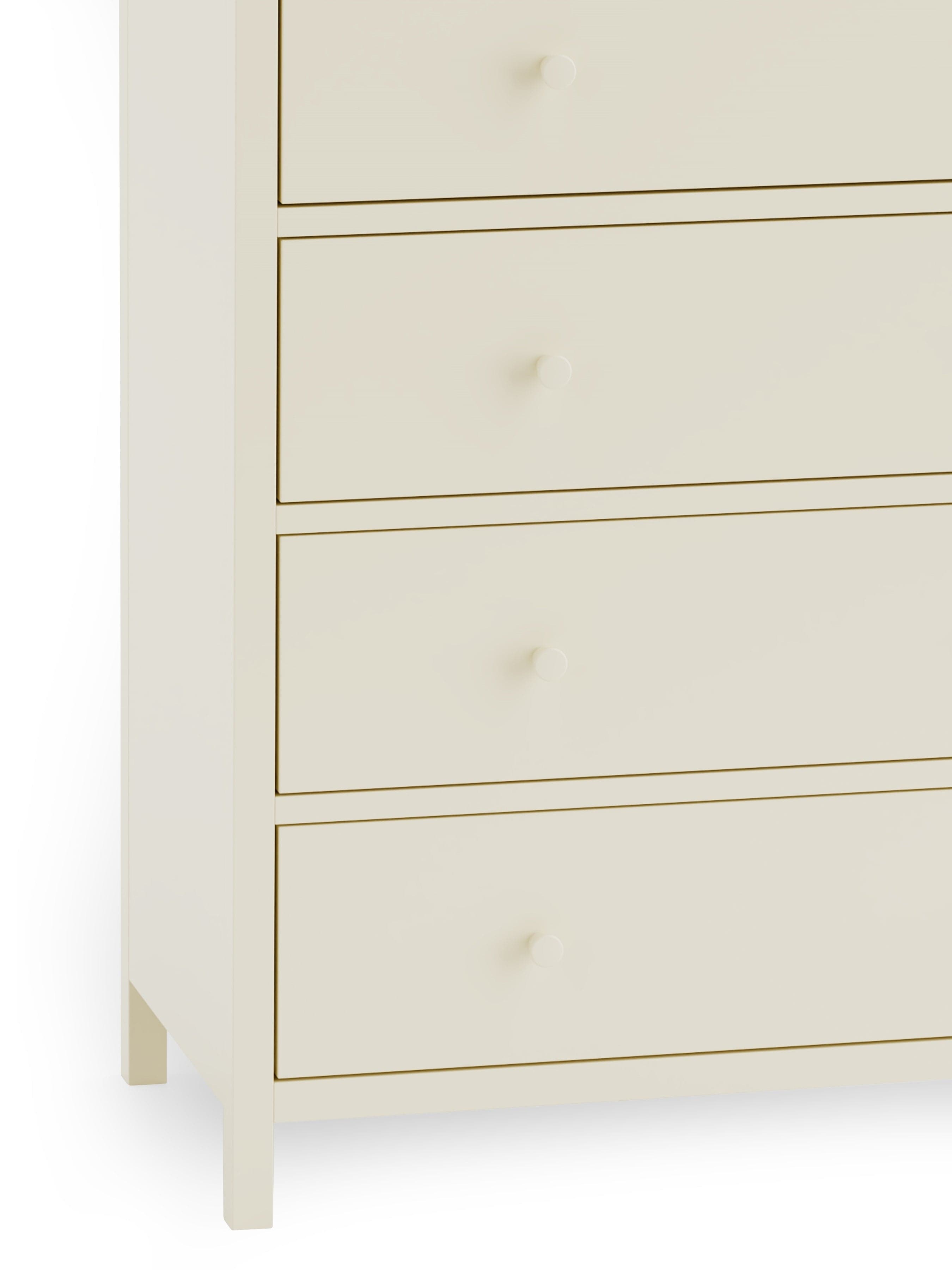 Coxmoor 5 Drawer Wide Chest - Ivory and Oak – Julian Bowen, view 7