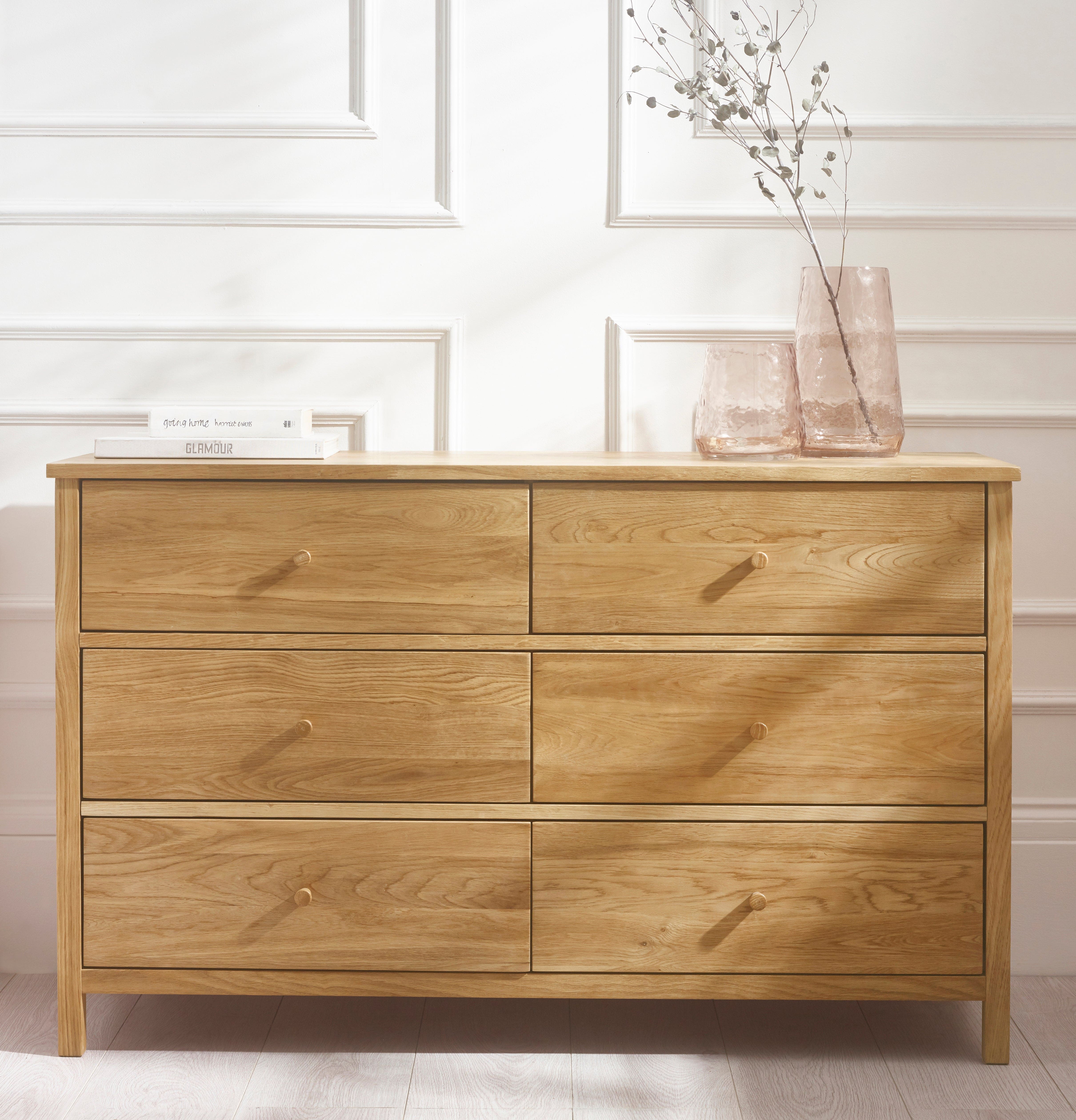 Coxmoor 6 Drawer Chest - Oak – Julian Bowen, view 6