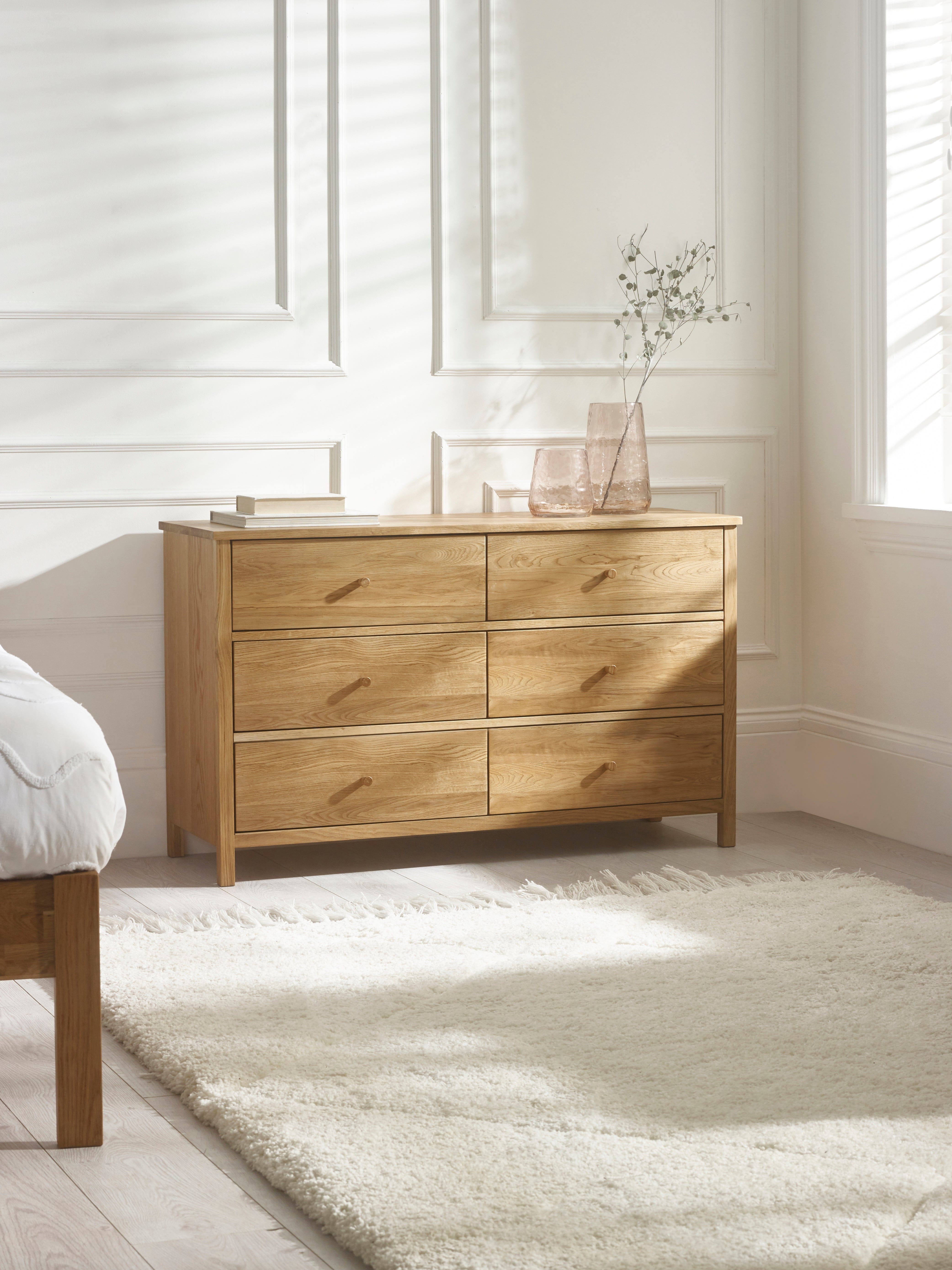Coxmoor 6 Drawer Chest - Oak – Julian Bowen, view 2