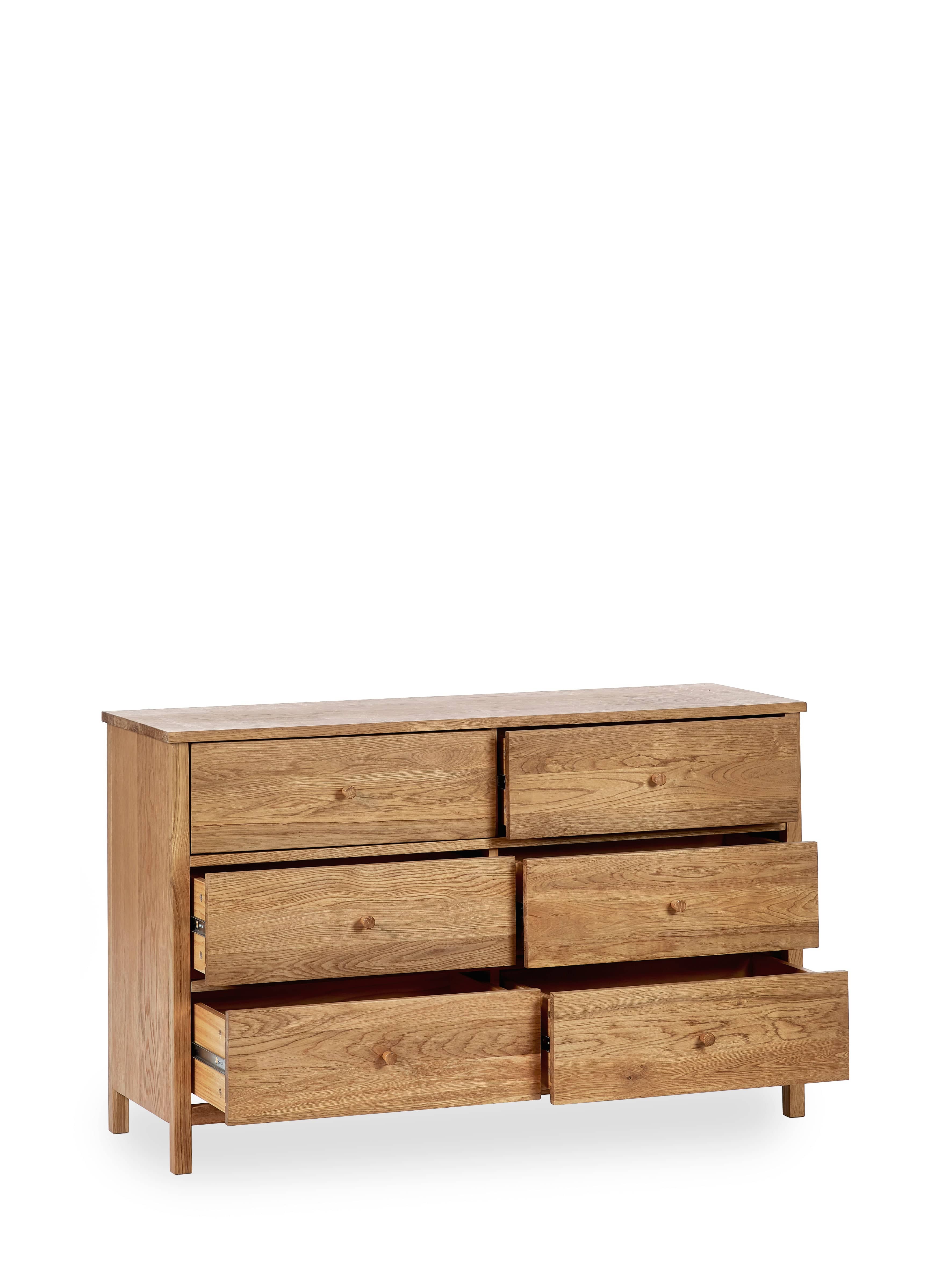 Coxmoor 6 Drawer Chest - Oak – Julian Bowen, view 4