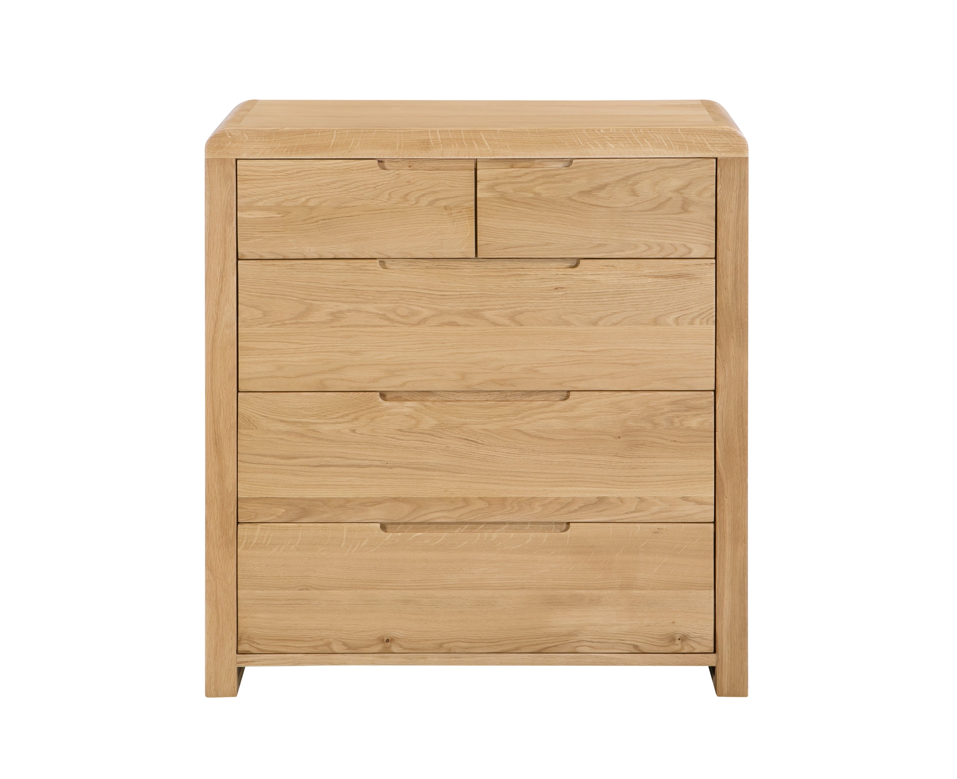 Curve Oak 3+2 Drawer Chest – Julian Bowen, view 3