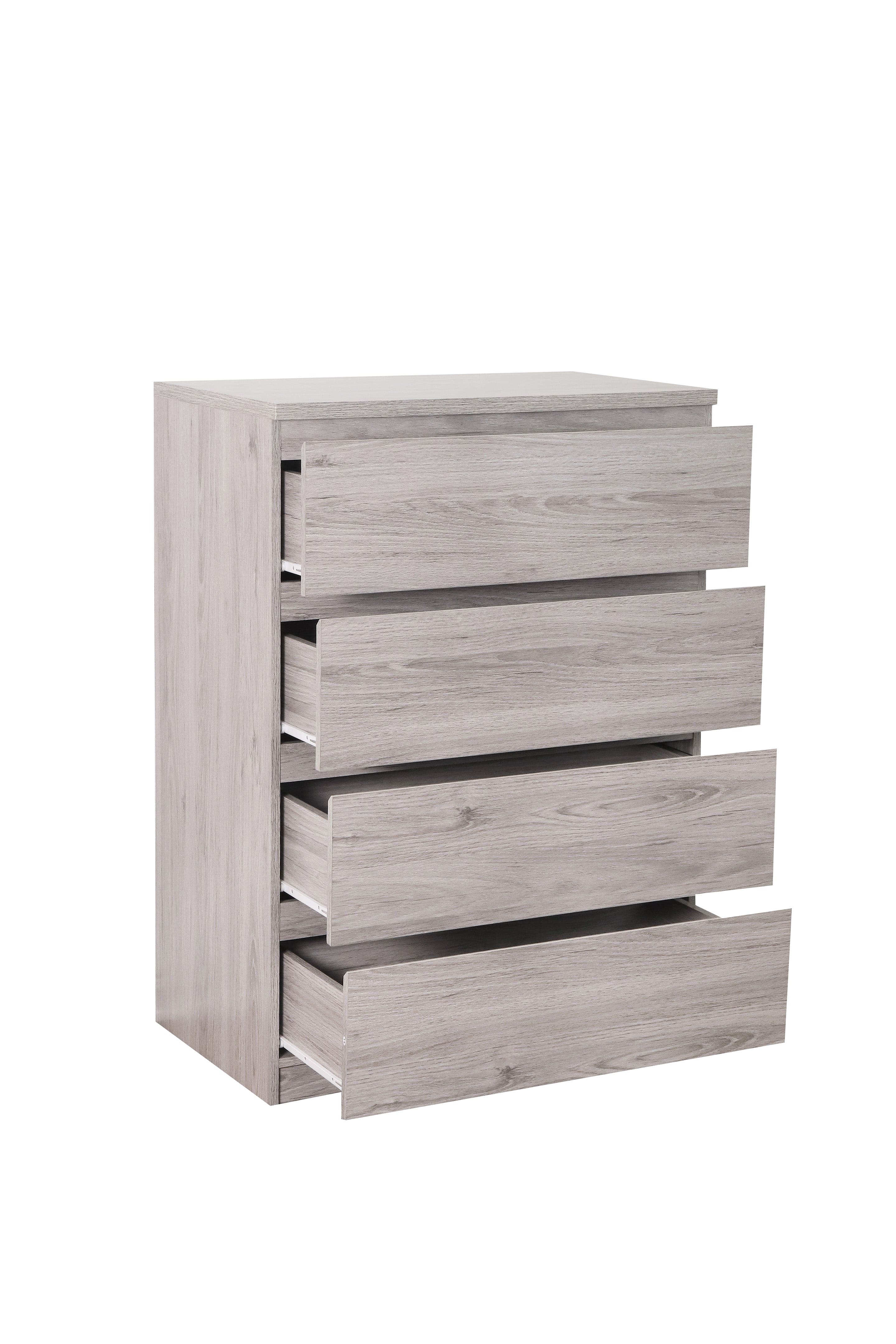 Jupiter 4 Drawer Chest Grey Oak – Julian Bowen, view 3