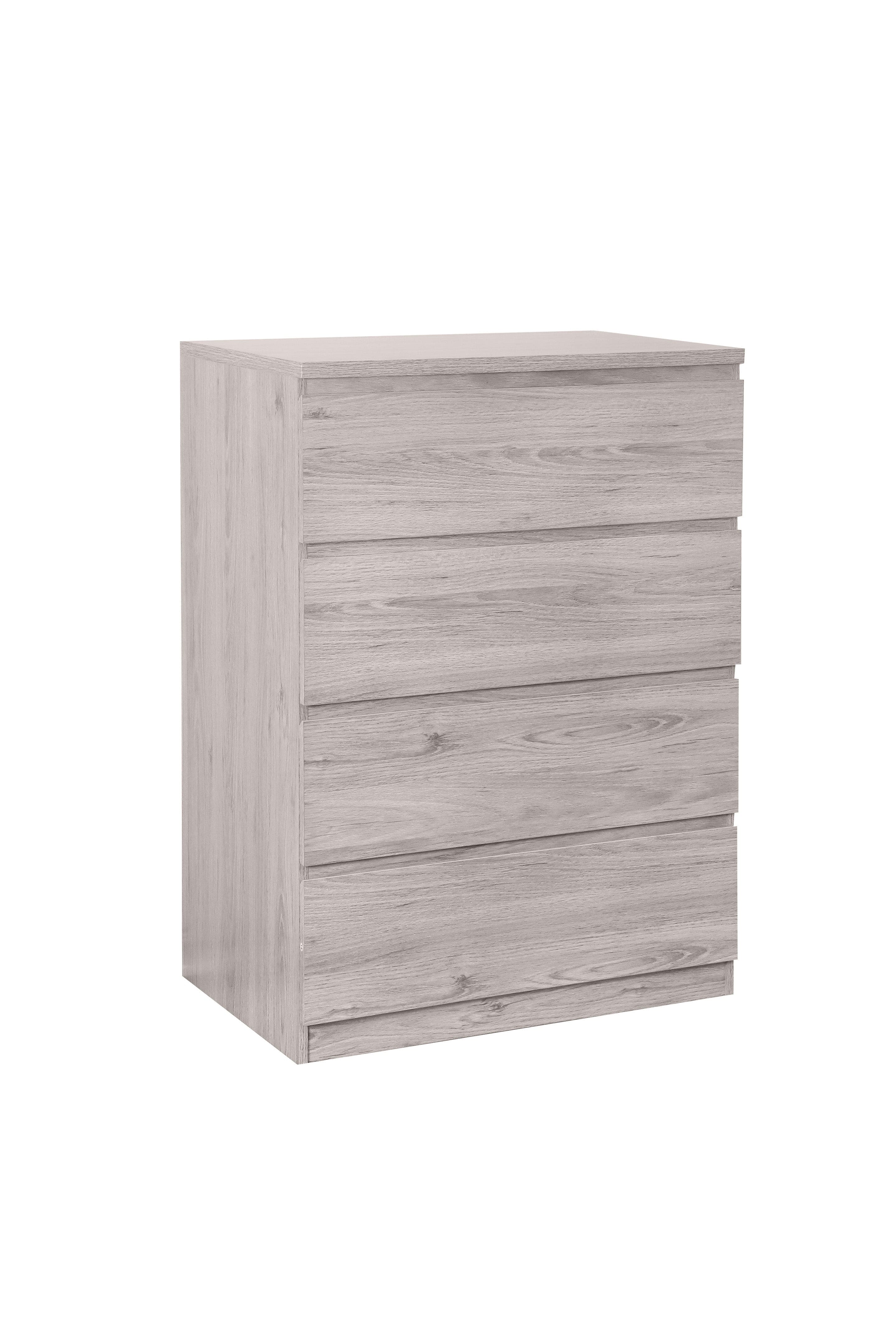 Jupiter 4 Drawer Chest Grey Oak – Julian Bowen