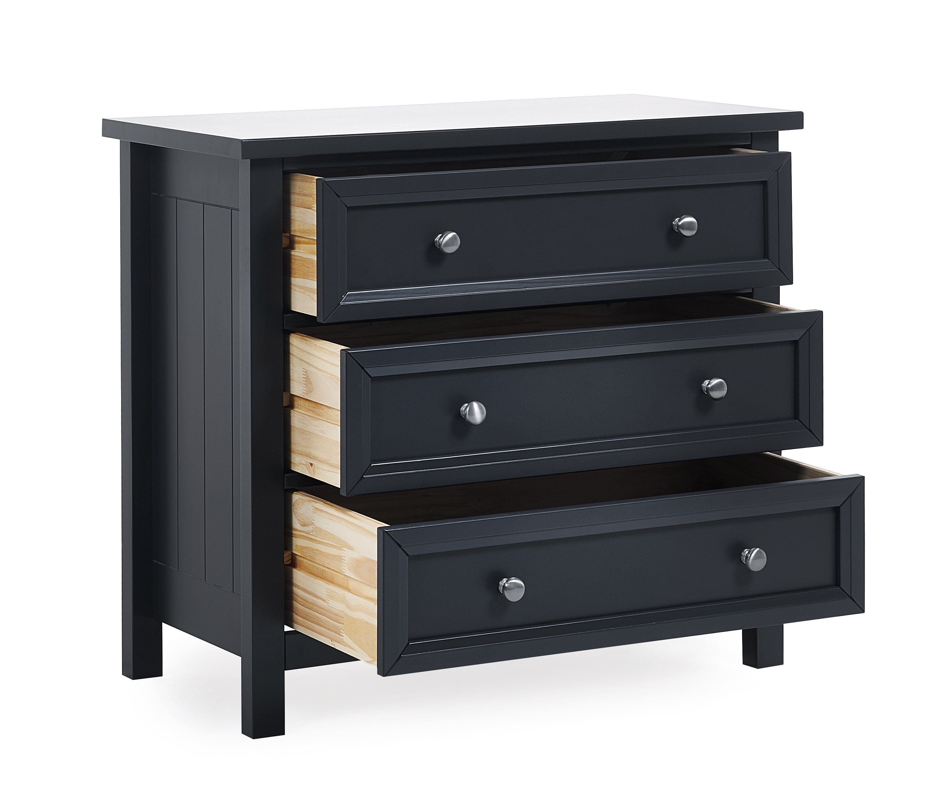 Maine 3 Drawer Chest - Anthracite – Julian Bowen, view 2