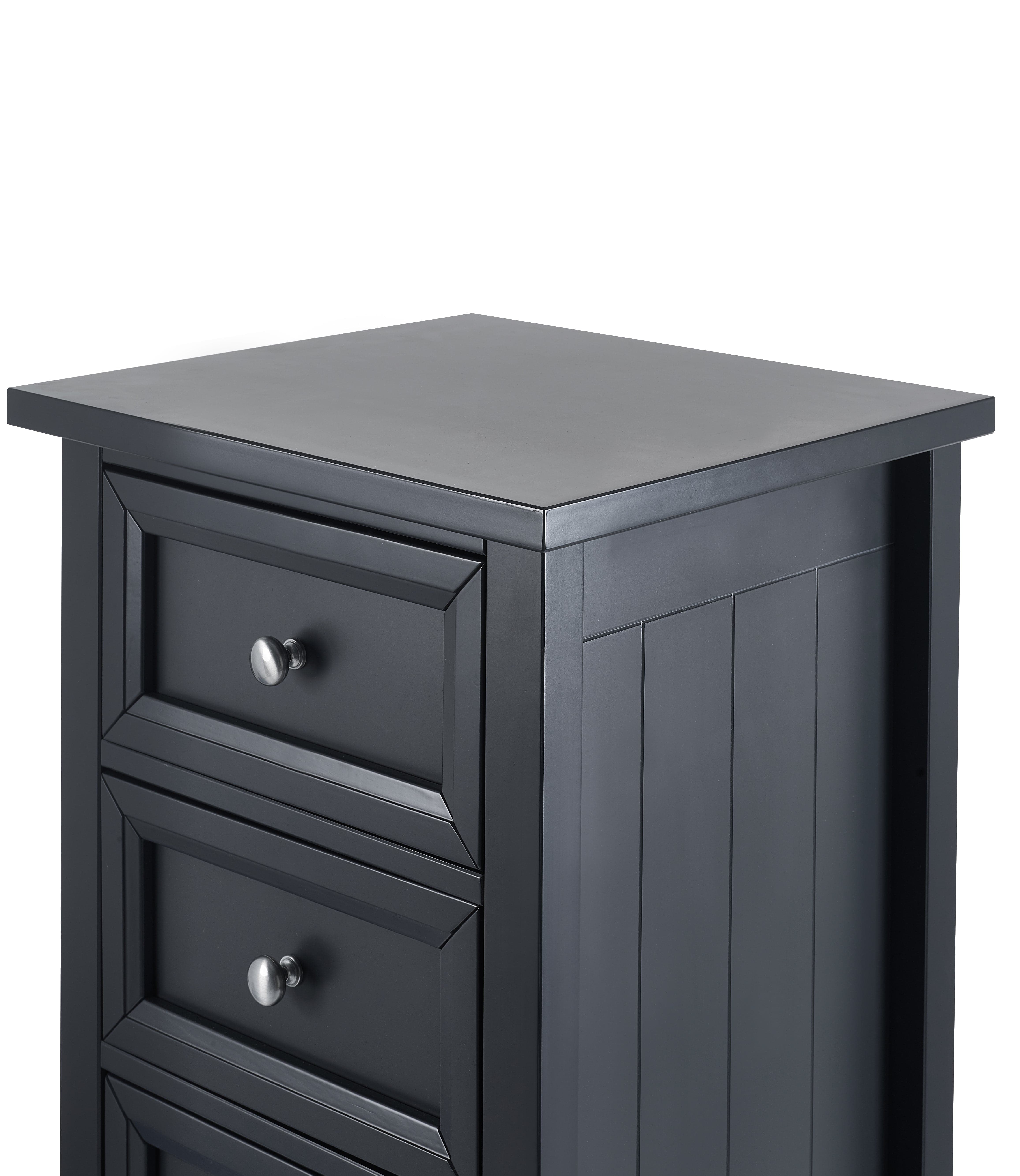Maine 5 Drawer Tall Chest - Anthracite – Julian Bowen, view 4