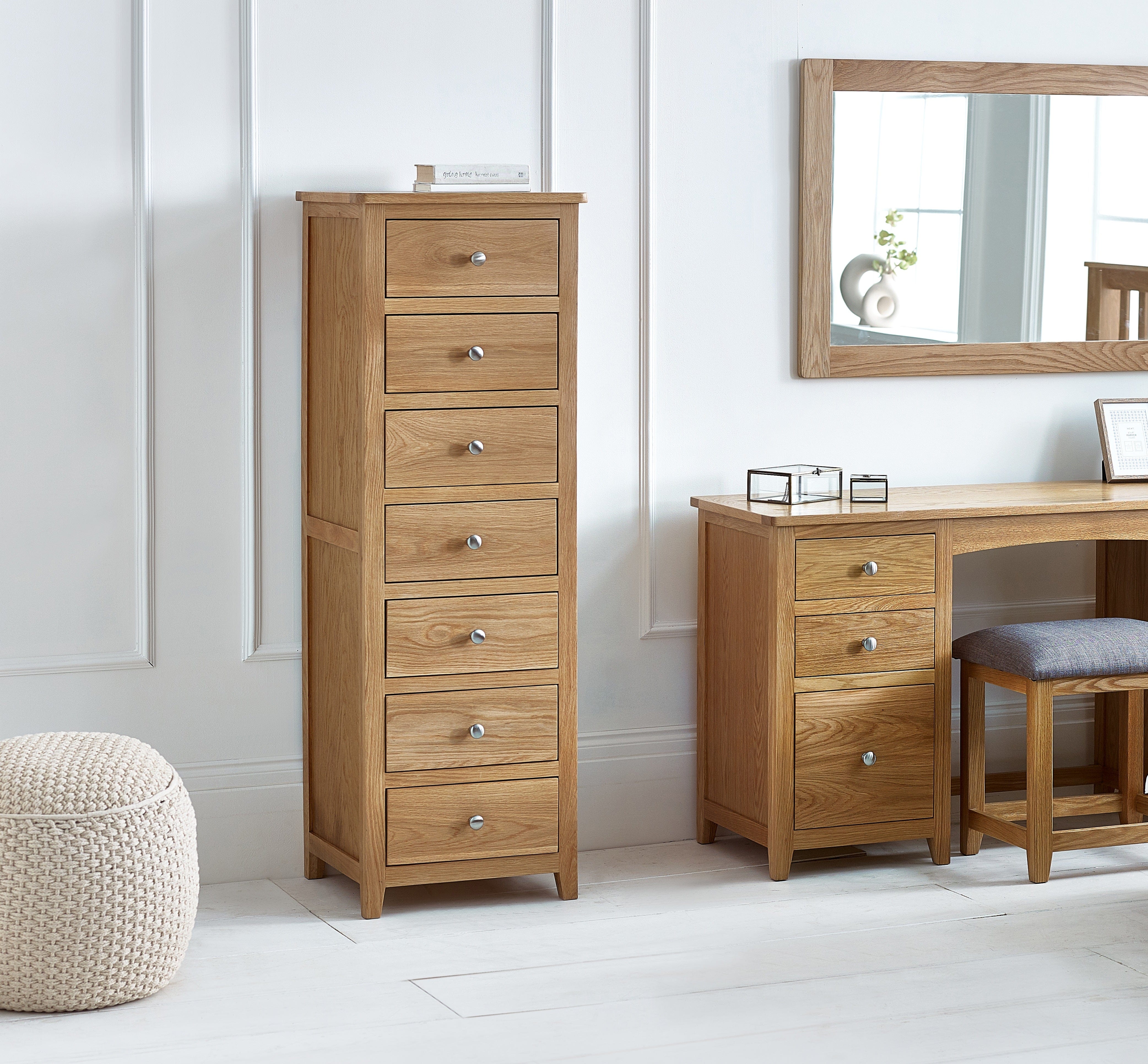 Mallory 7 Drawer Narrow Chest – Julian Bowen