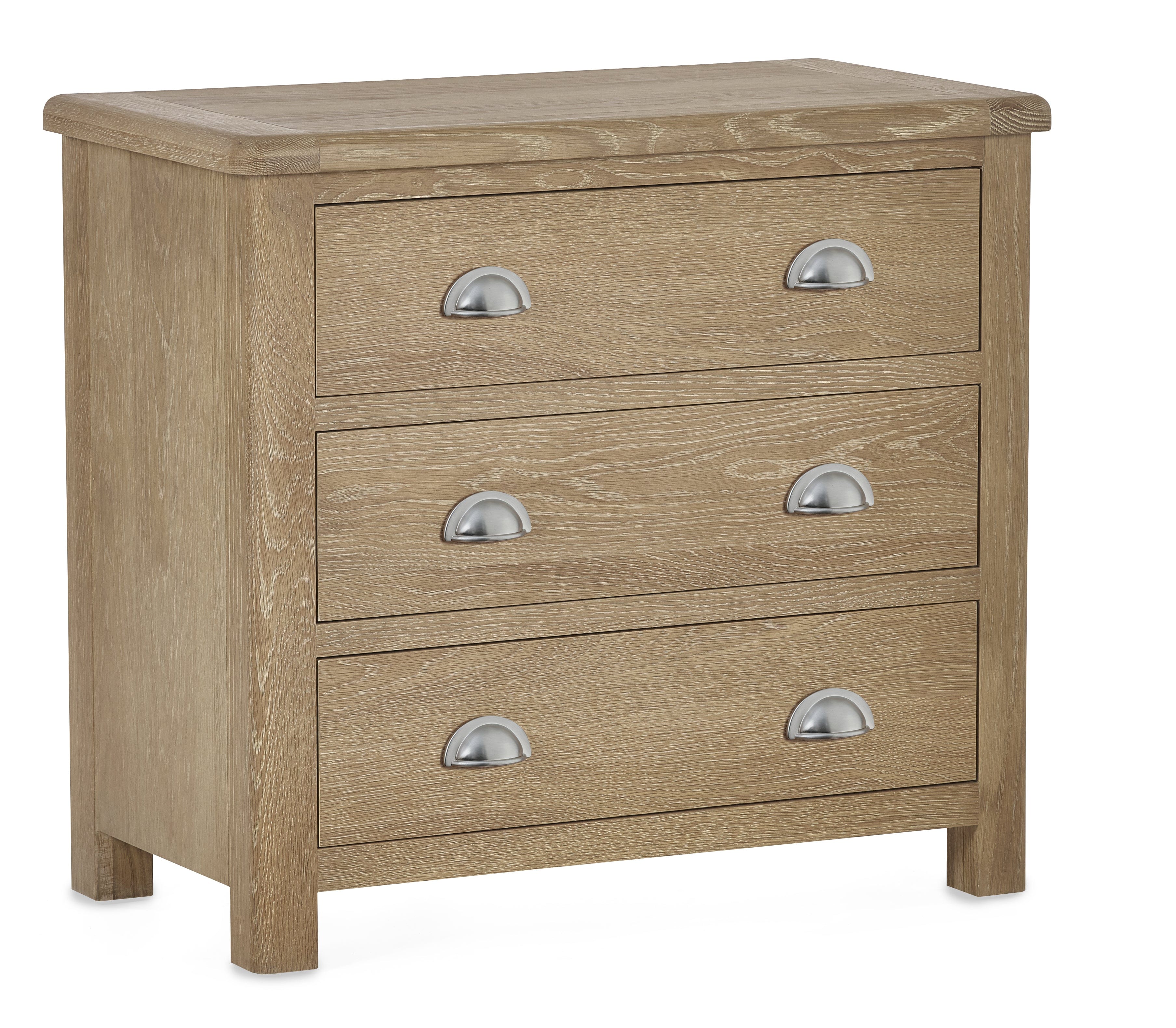 Memphis Limed Oak 3 Drawer Chest – Julian Bowen