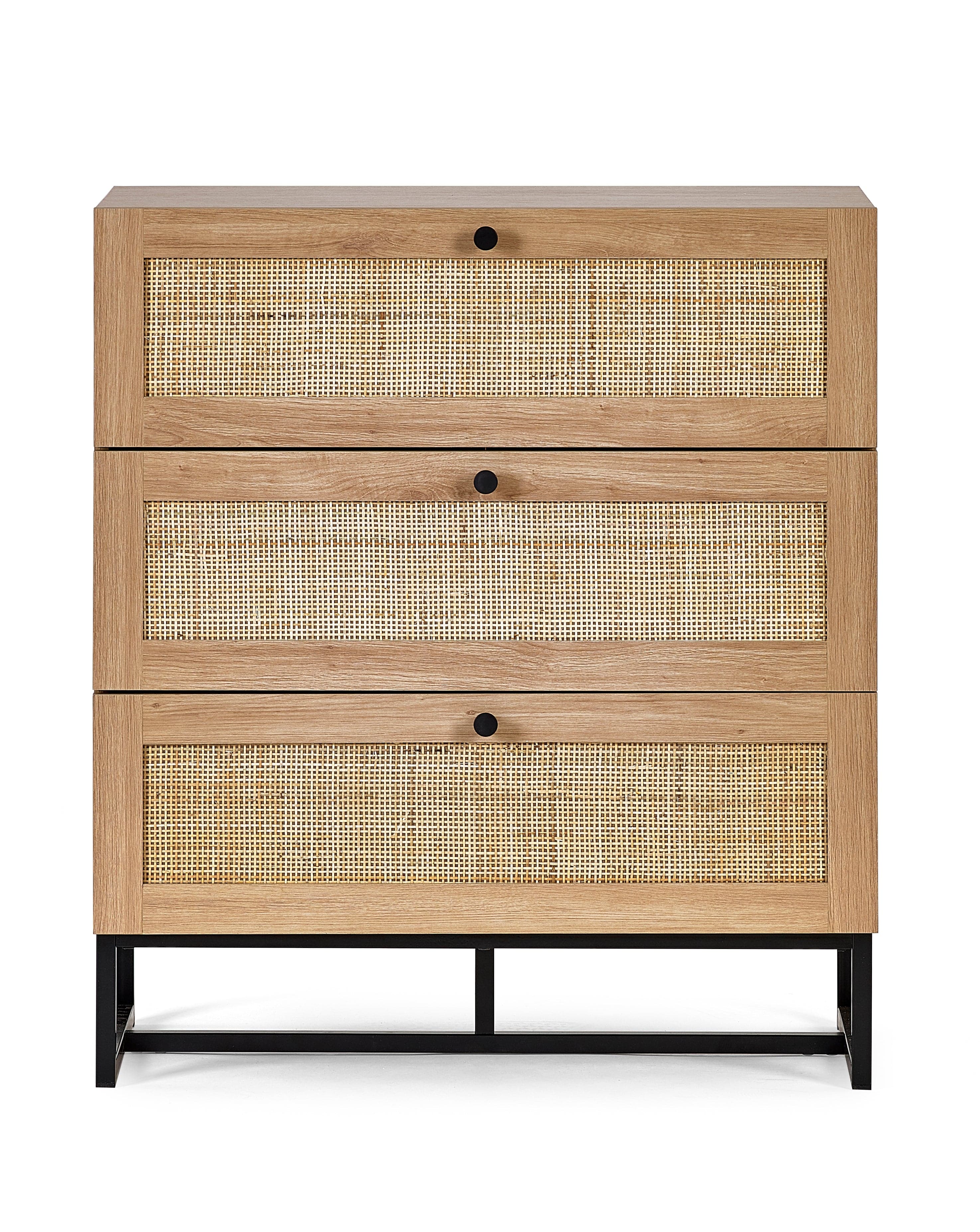 Padstow 3 Drawer Chest - Oak – Julian Bowen, view 3