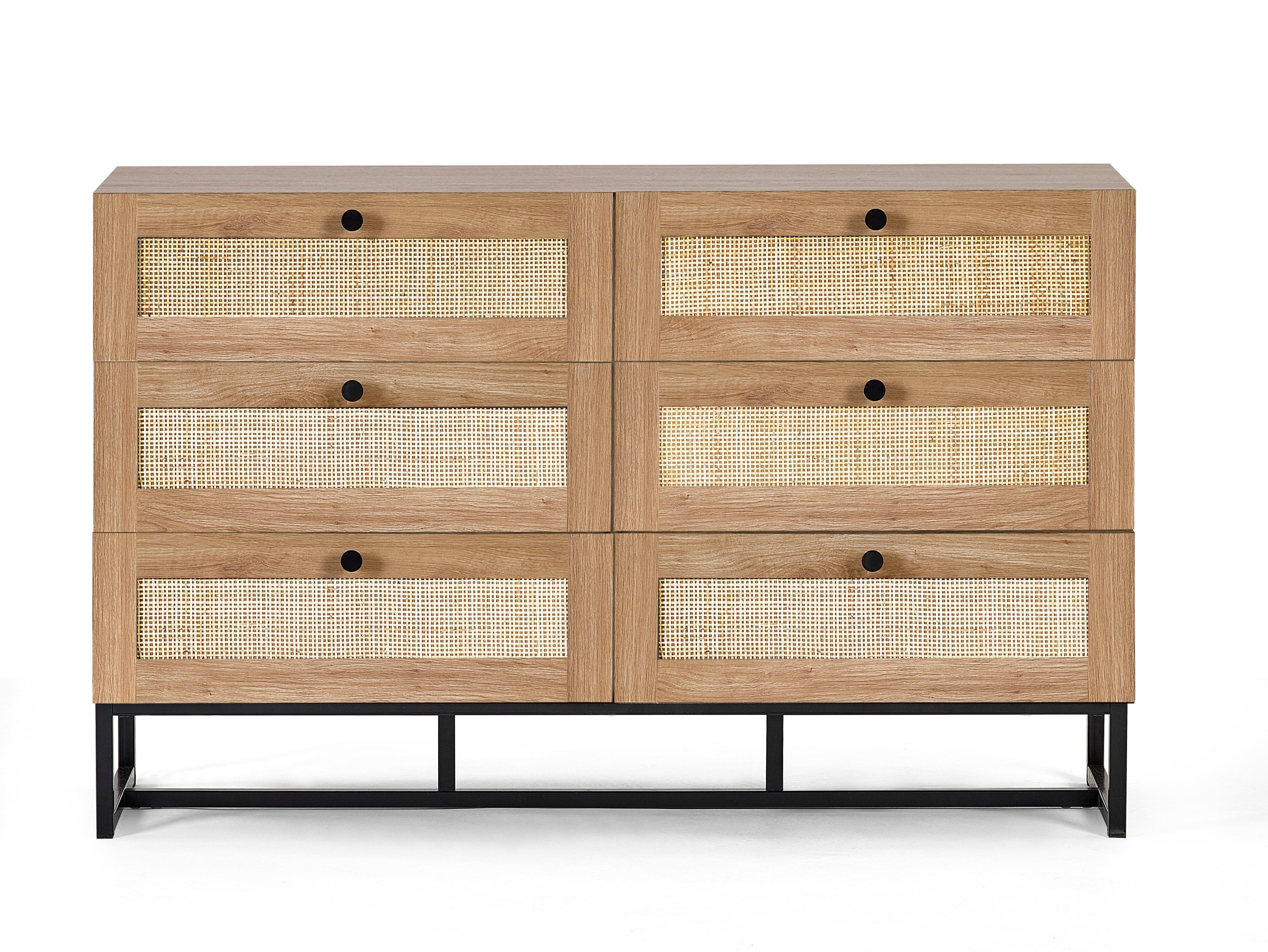 Padstow 6 Drawer Chest - Oak – Julian Bowen, view 2