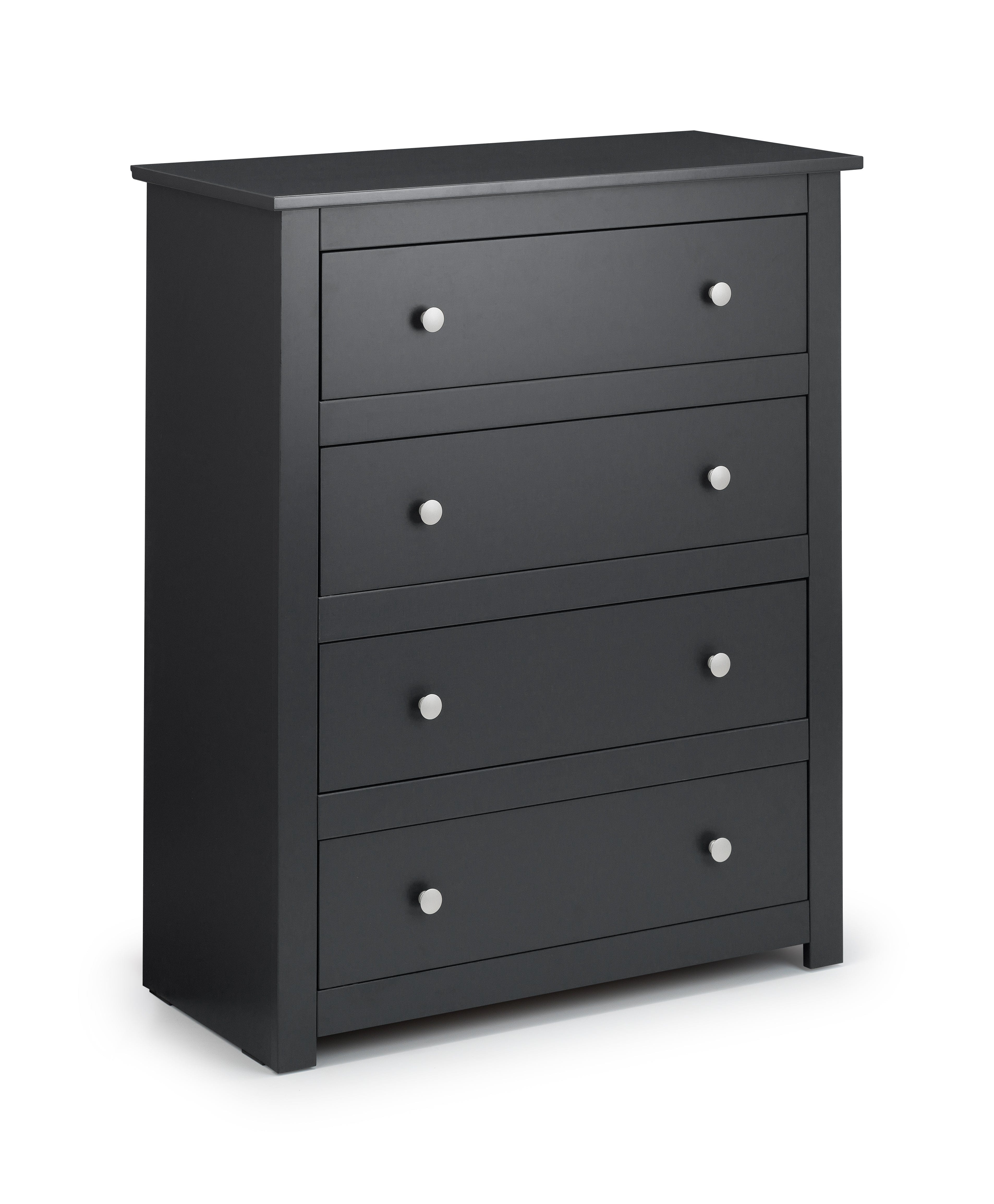 Radley 4 Drawer Chest - Anthracite – Julian Bowen