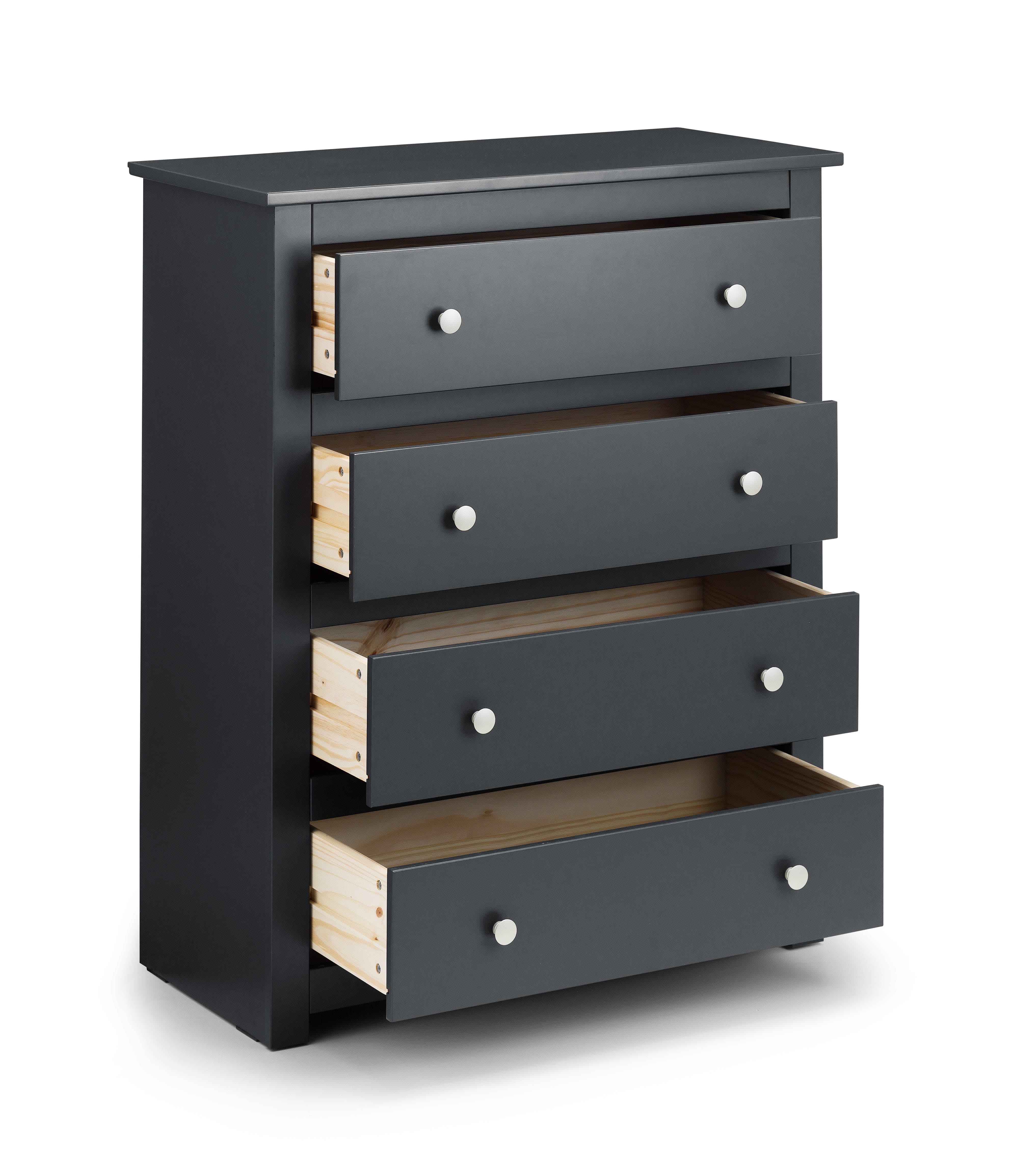 Radley 4 Drawer Chest - Anthracite – Julian Bowen, view 2