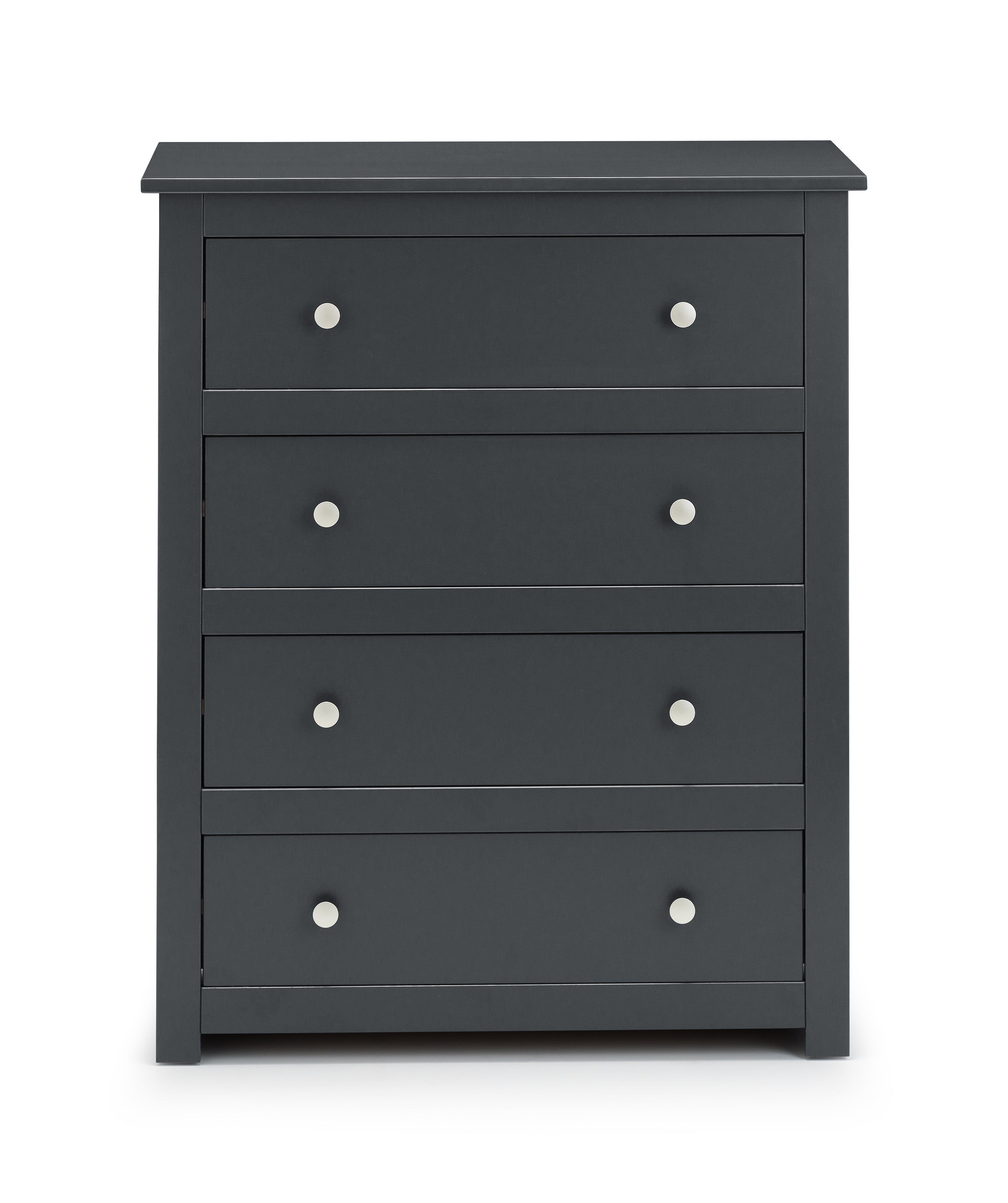 Radley 4 Drawer Chest - Anthracite – Julian Bowen, view 3