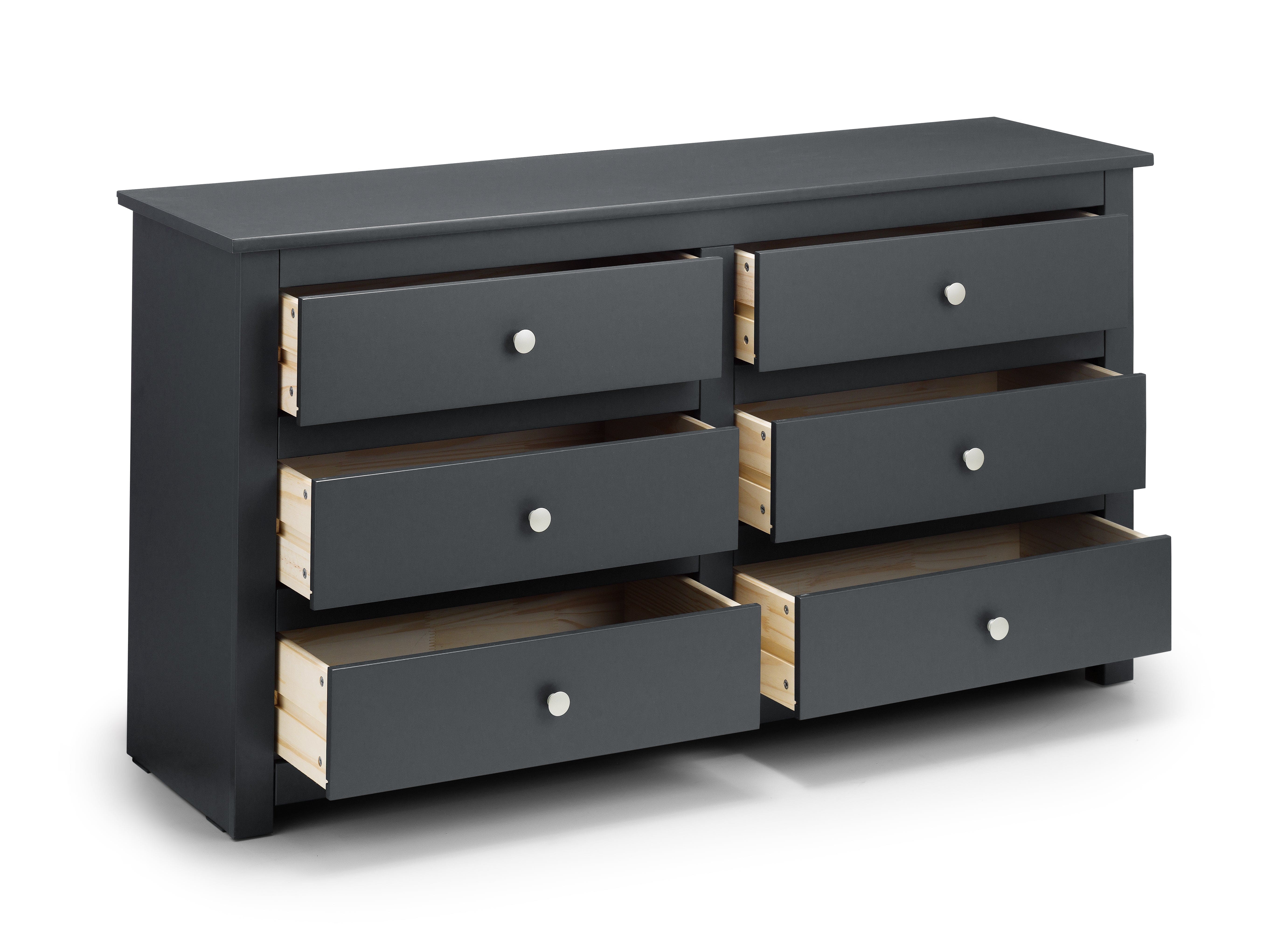 Radley 6 Drawer Chest - Anthracite – Julian Bowen, view 2