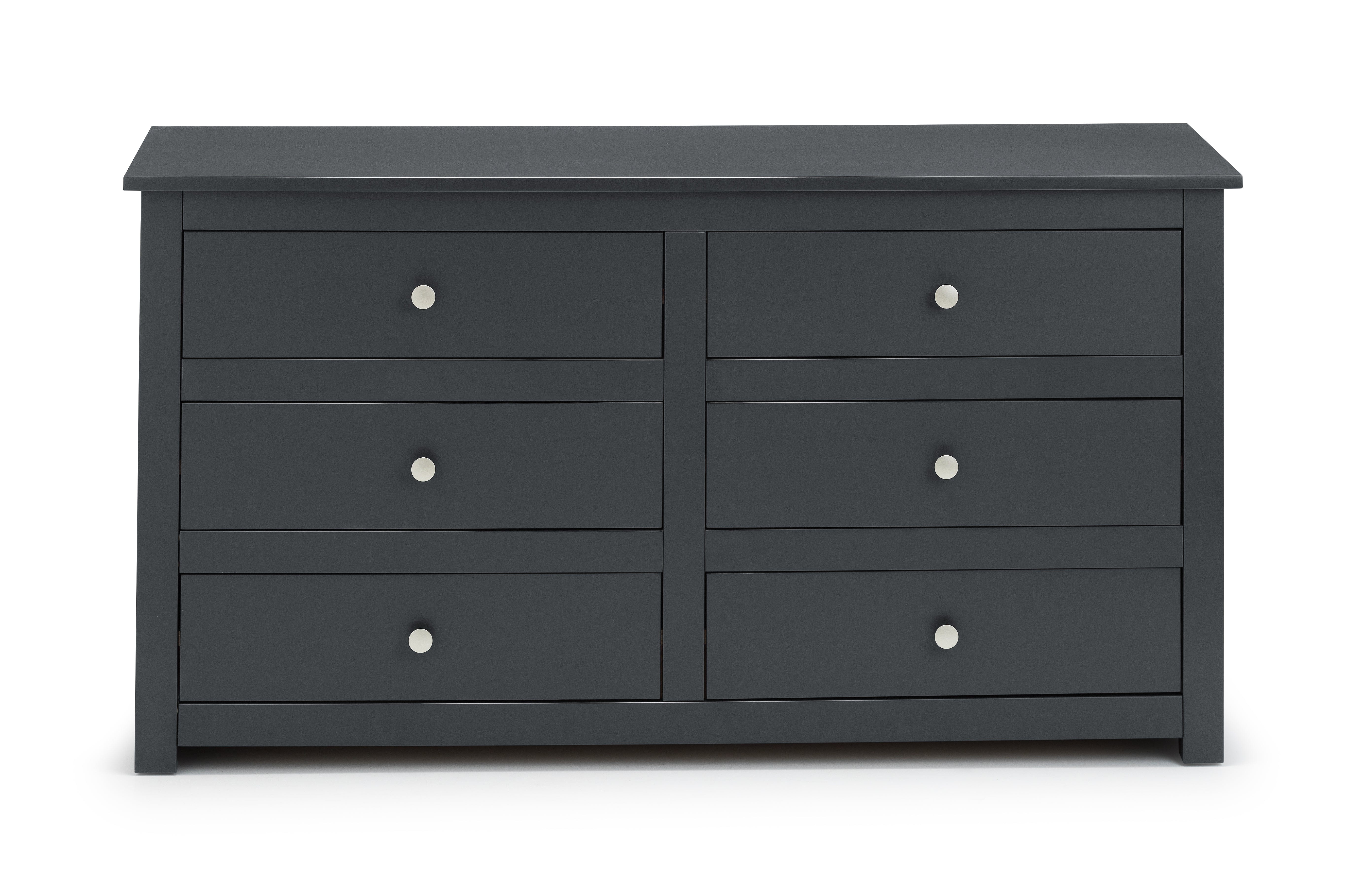Radley 6 Drawer Chest - Anthracite – Julian Bowen, view 3