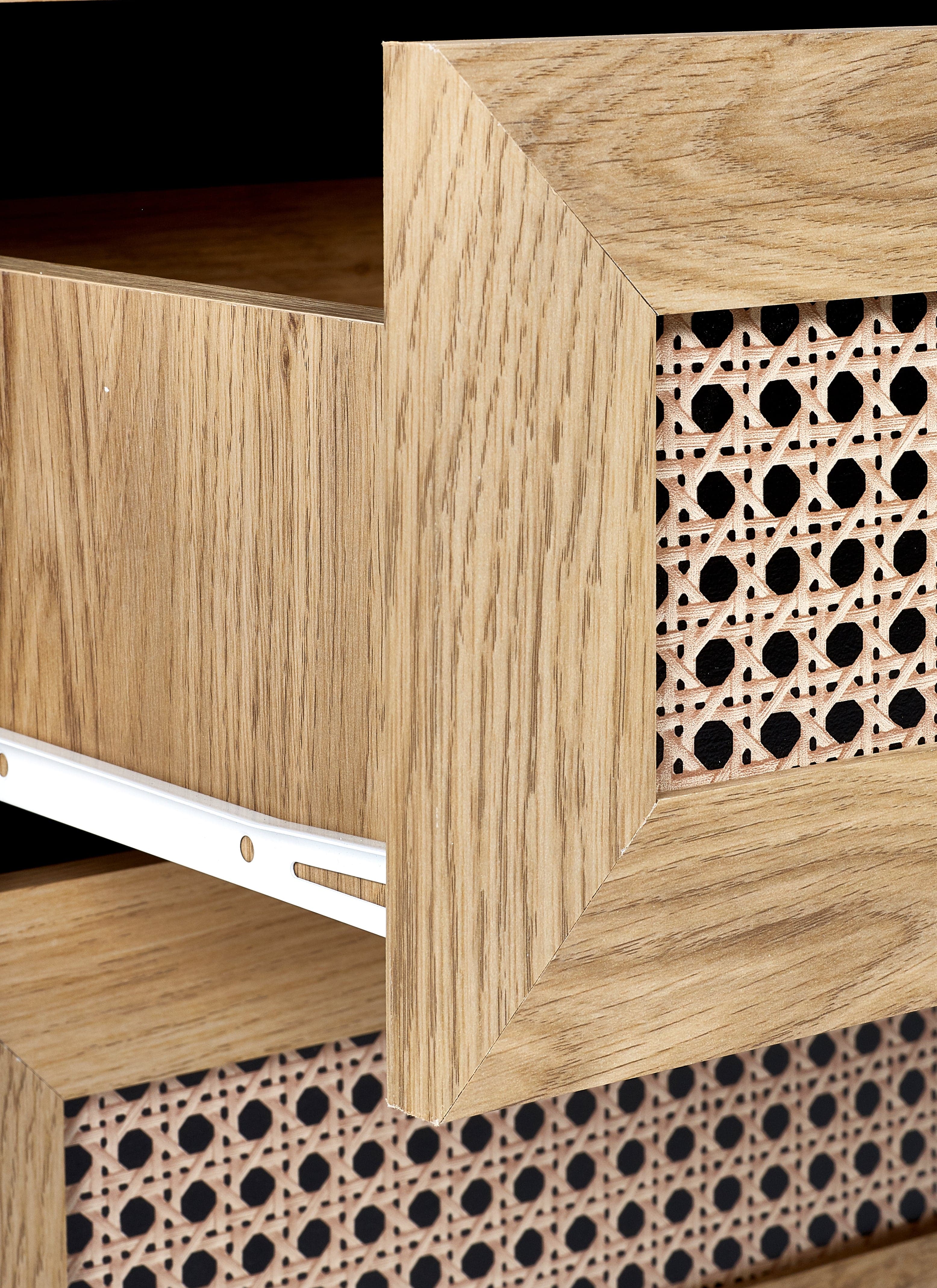 Sydney 5 Drawer Chest - Rattan Effect – Julian Bowen, view 7