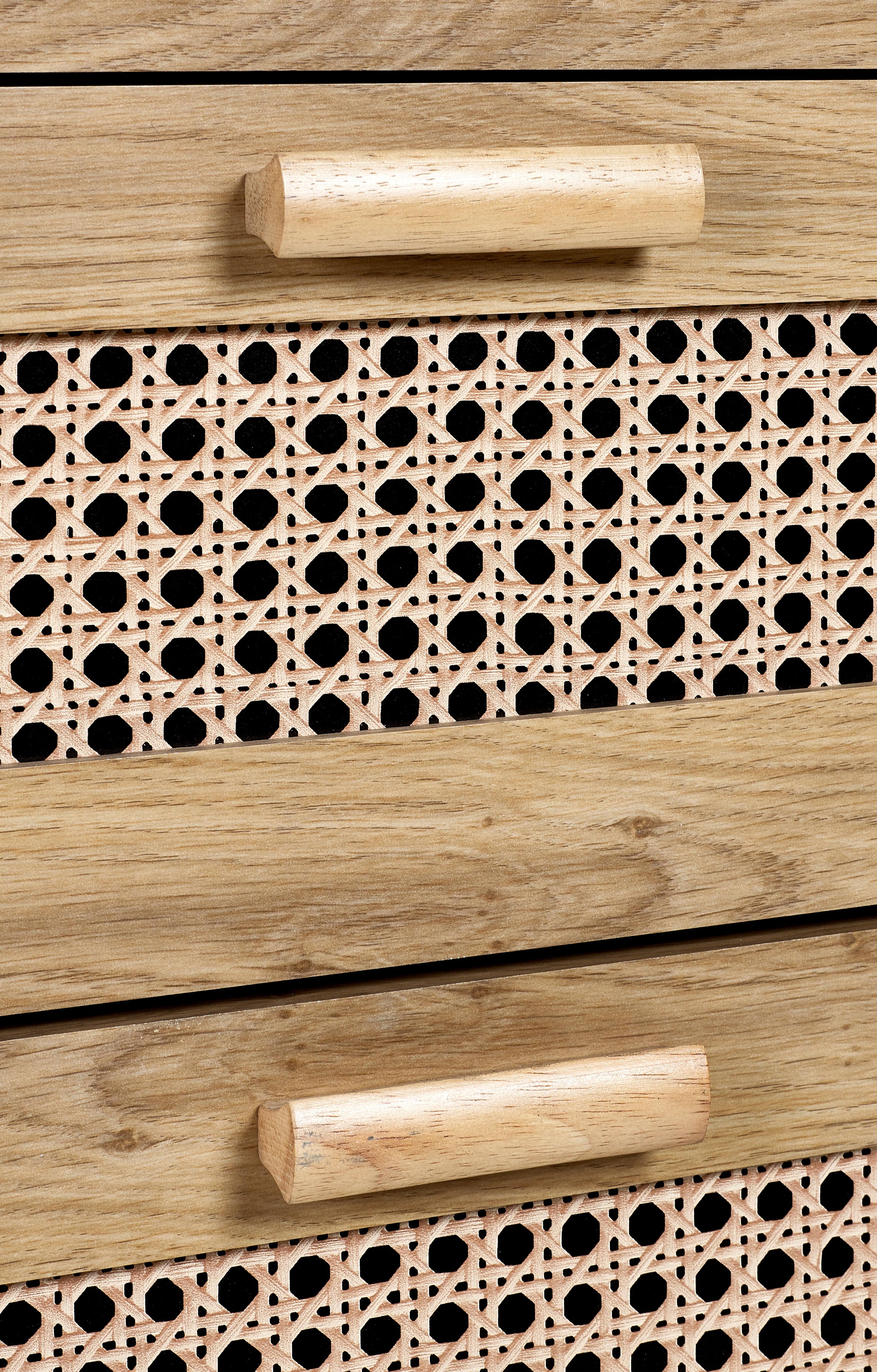 Sydney 5 Drawer Chest - Rattan Effect – Julian Bowen, view 5