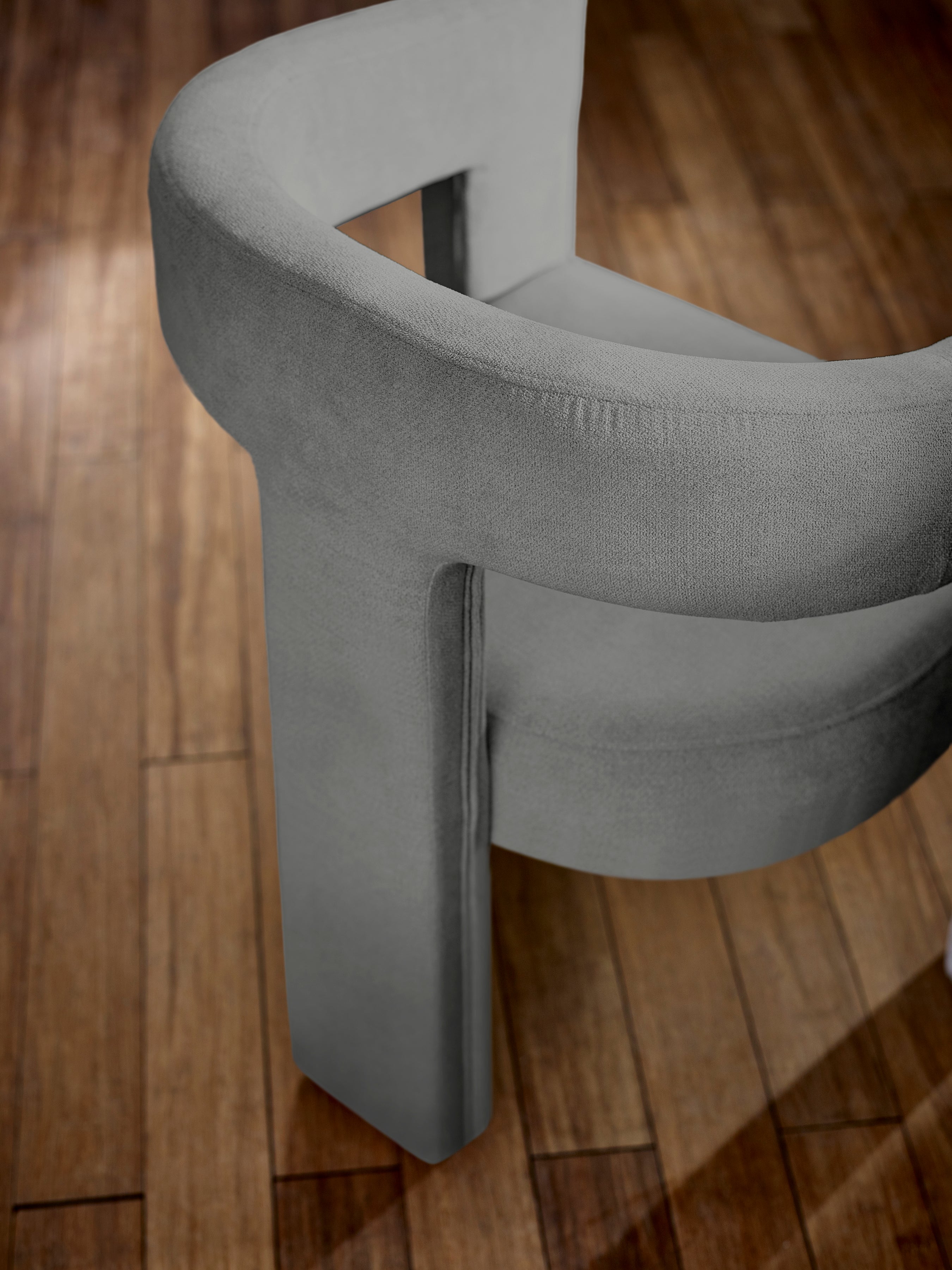 Elara Grey Chenille Upholstered Chair – Julian Bowen, view 5
