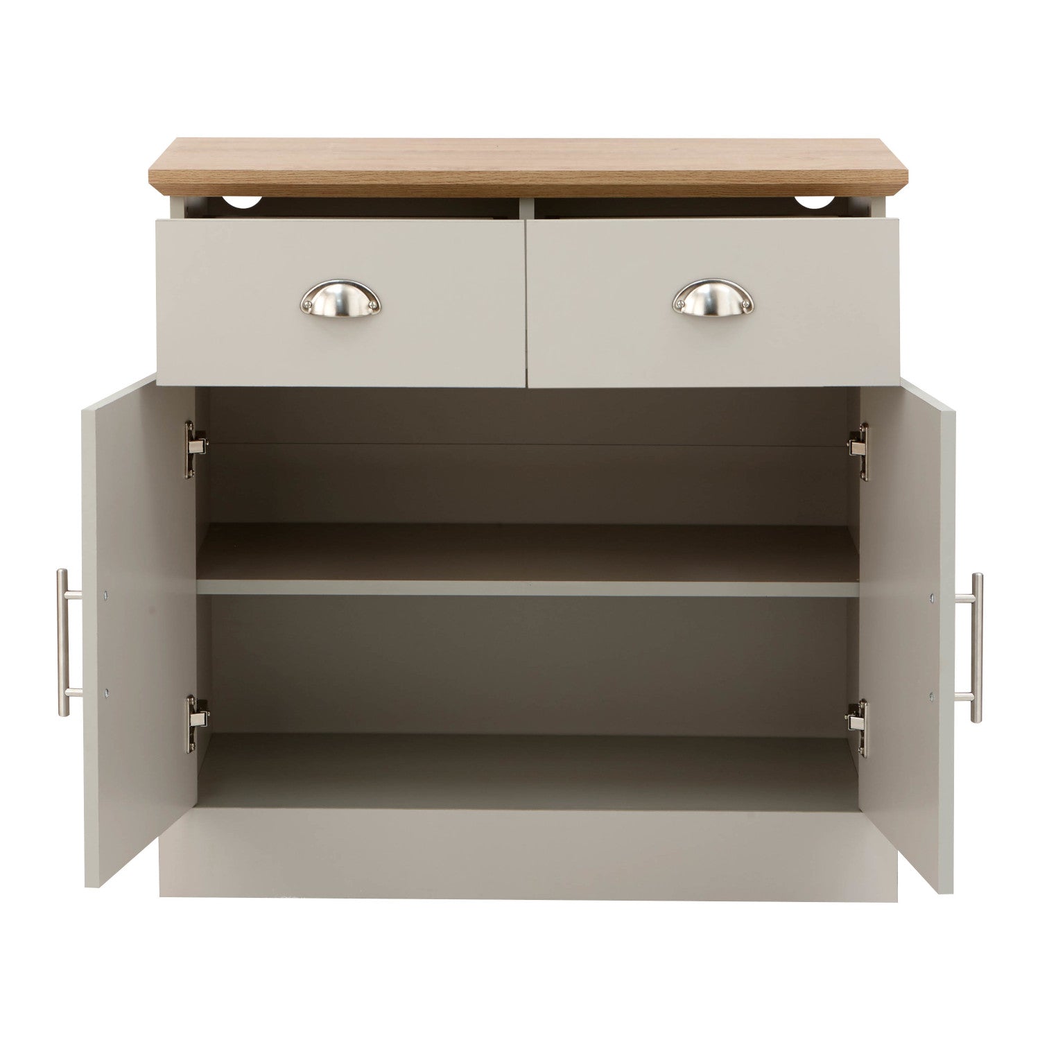 Kendal Compact Sideboard – Grey & Oak
