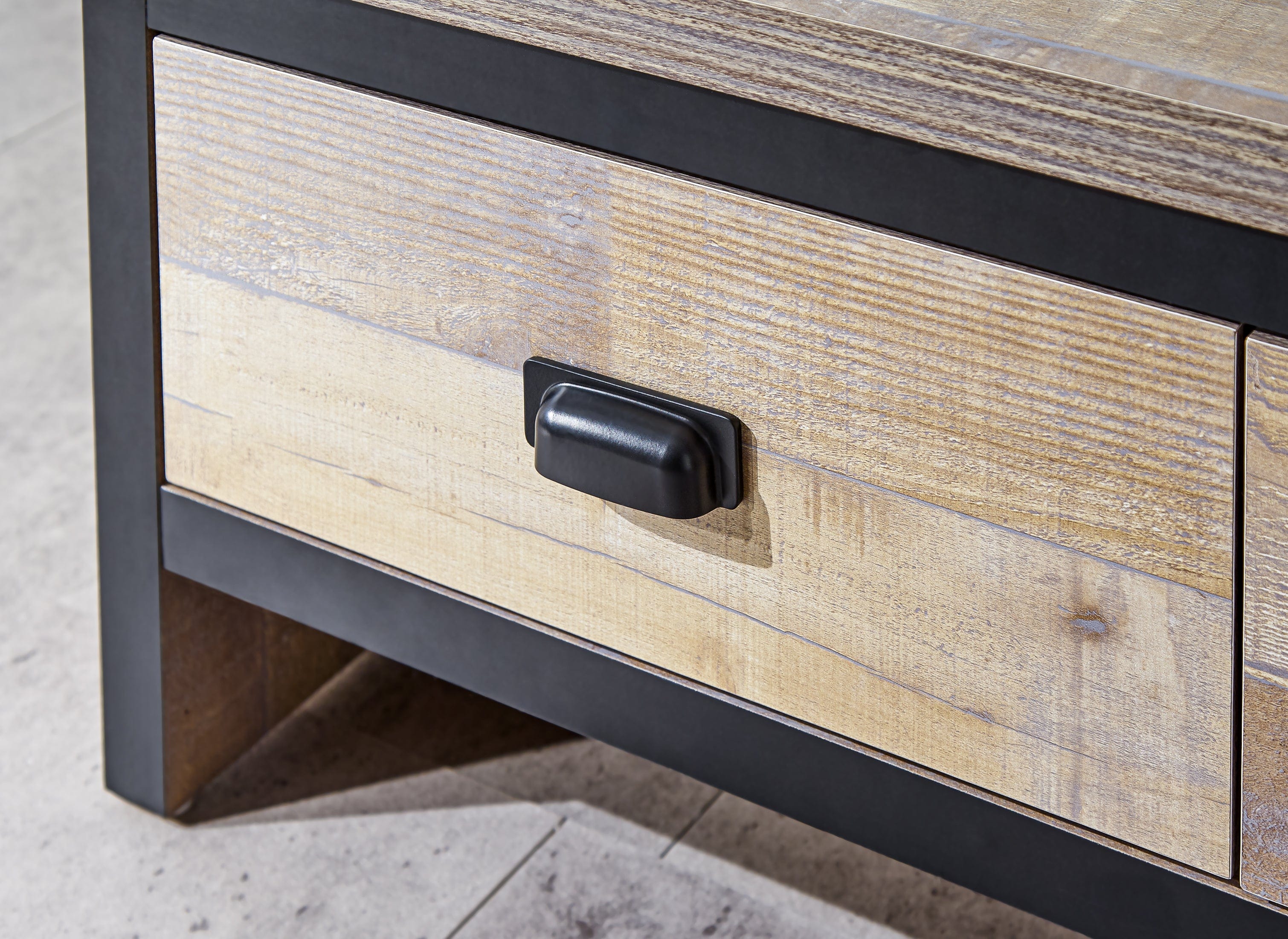 GFW Coffee Table Boston 2 Drawer Coffee Table Oak Bed Kings