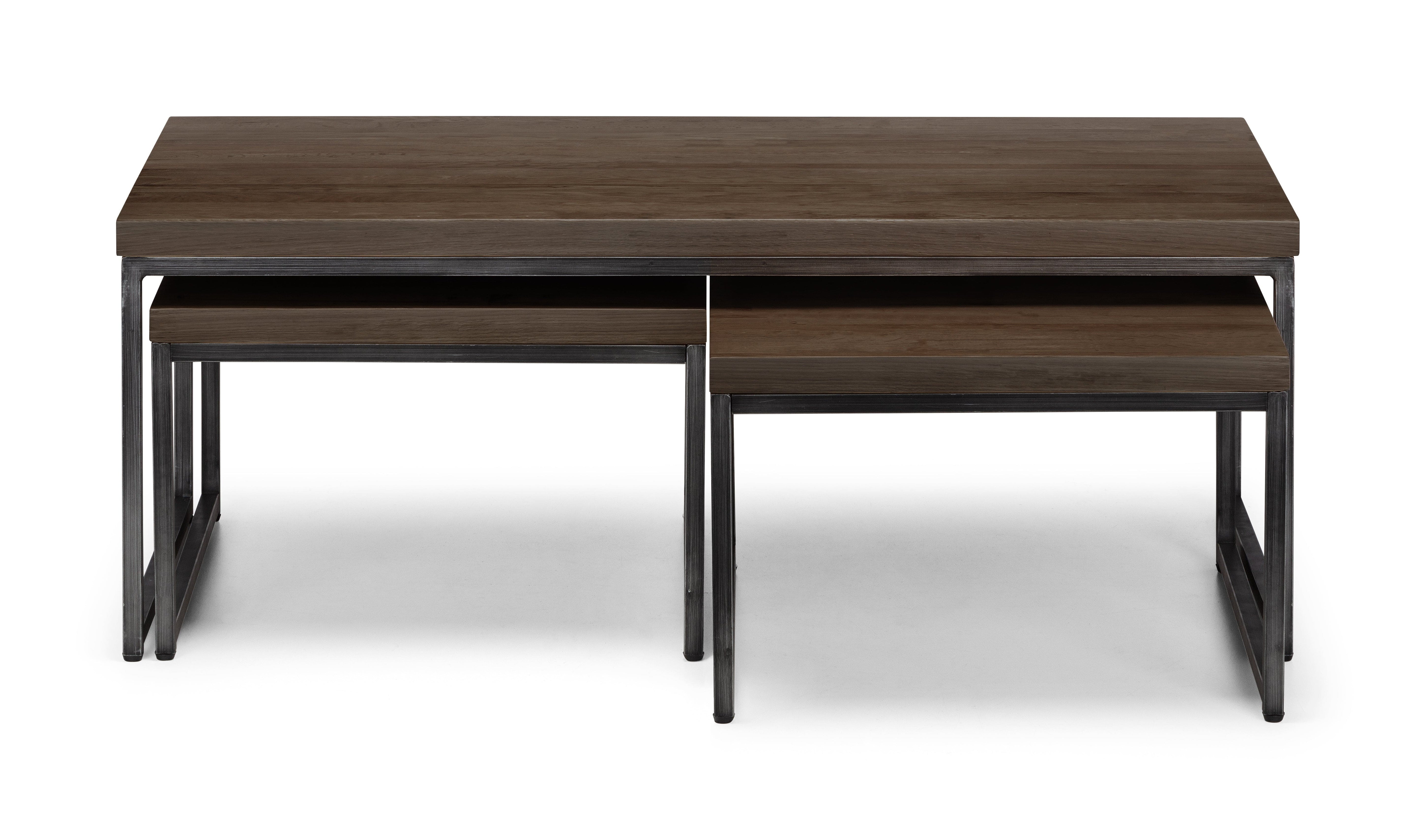 Brooklyn Nesting Coffee Tables - Dark Oak – Julian Bowen, view 5