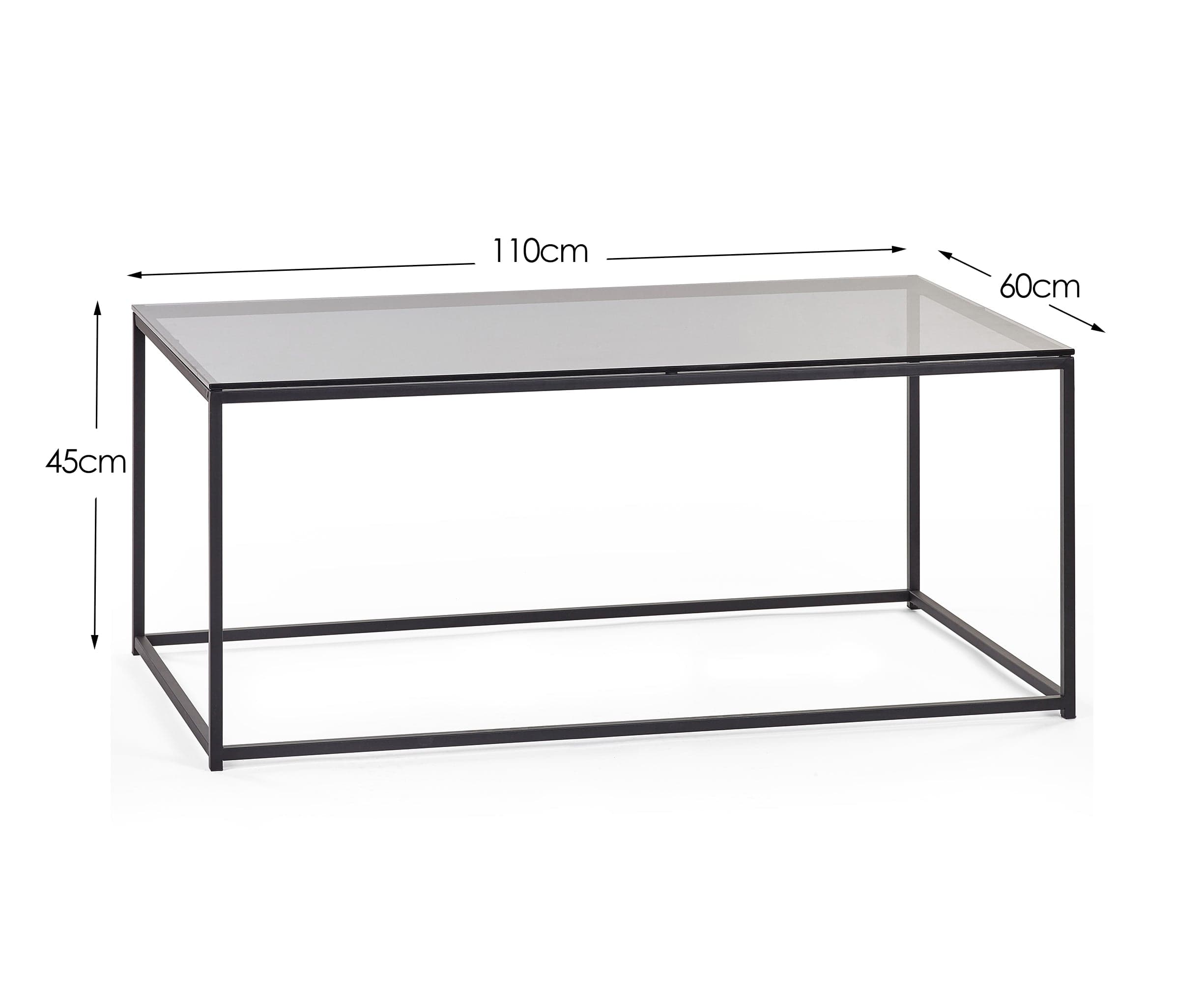 Chicago Coffee Table Smoked Glass – Julian Bowen, view 3