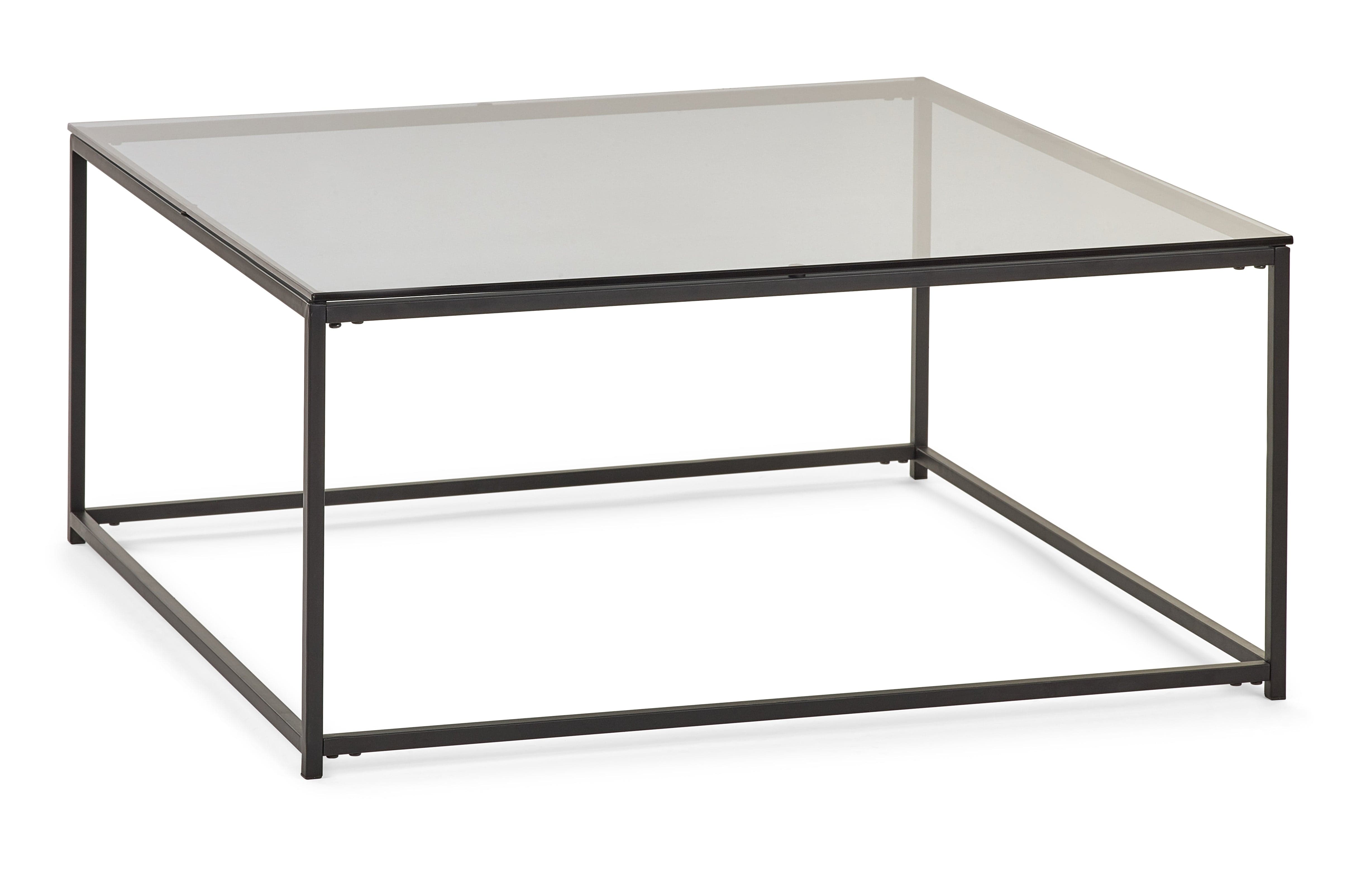 Chicago Square Coffee Table Smoked Glass – Julian Bowen