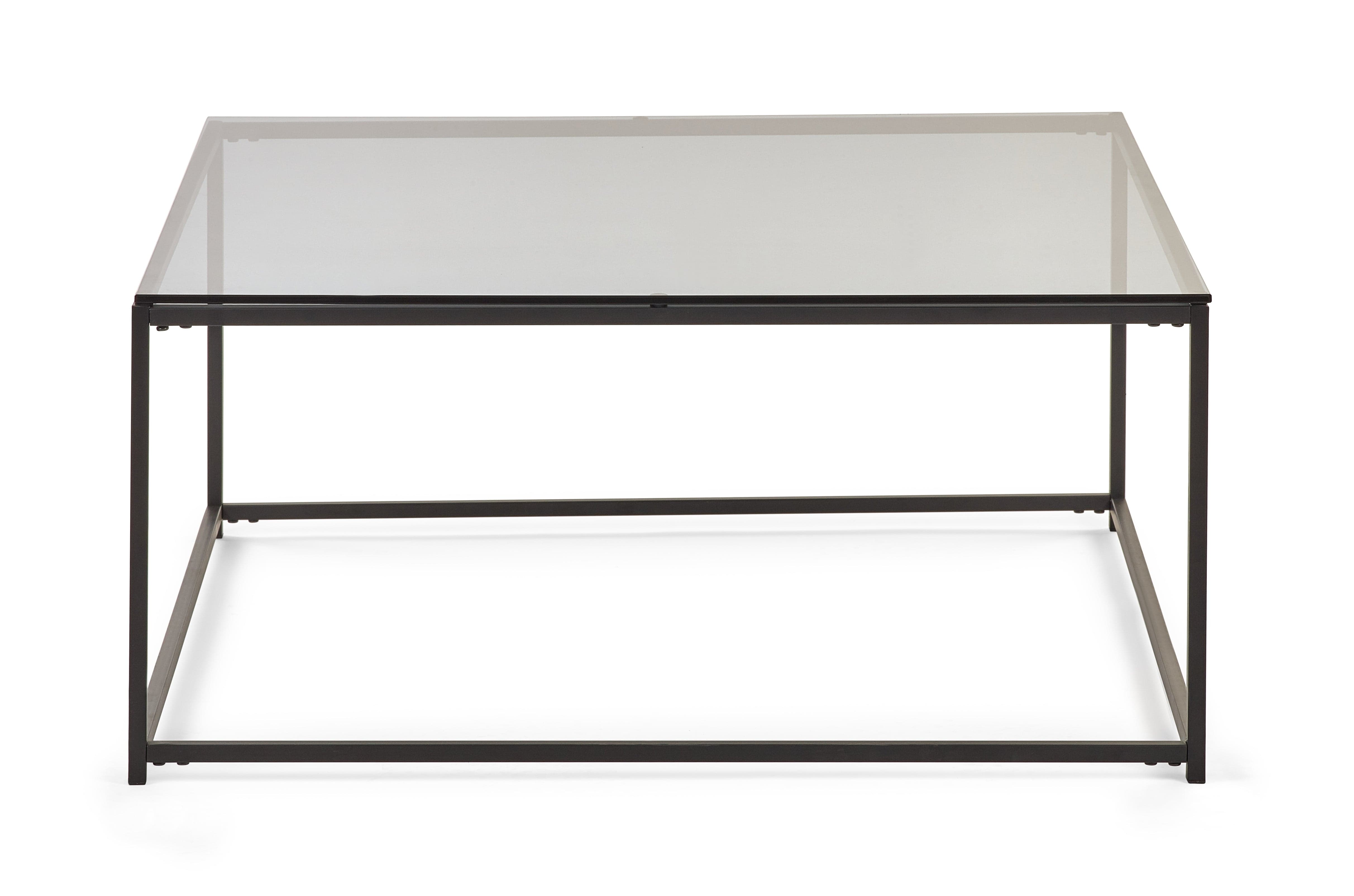 Chicago Square Coffee Table Smoked Glass – Julian Bowen, view 2