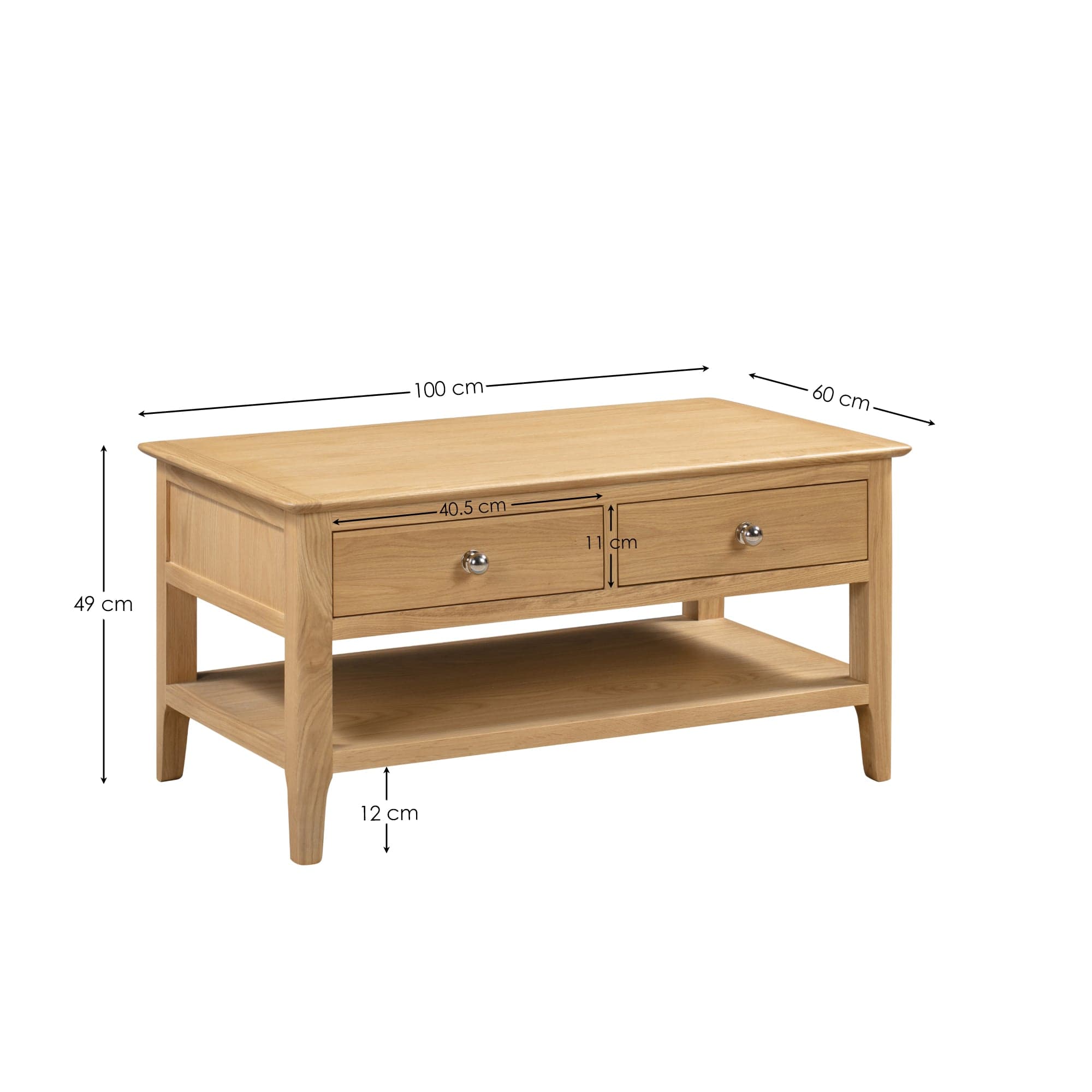 Cotswold Coffee Table With 2 Drawers – Julian Bowen, view 4