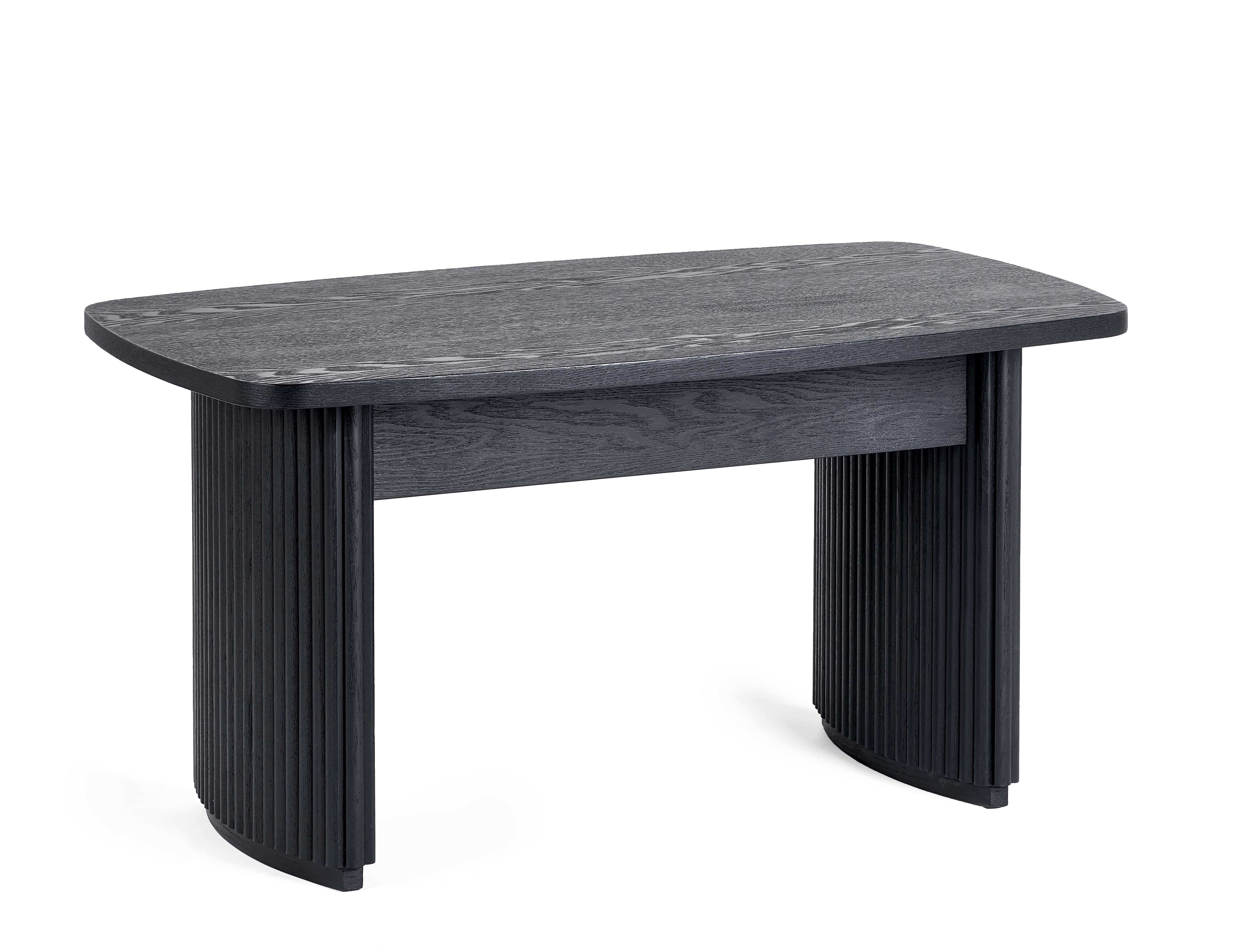Louis Fluted Compact Coffee Table - Black – Julian Bowen