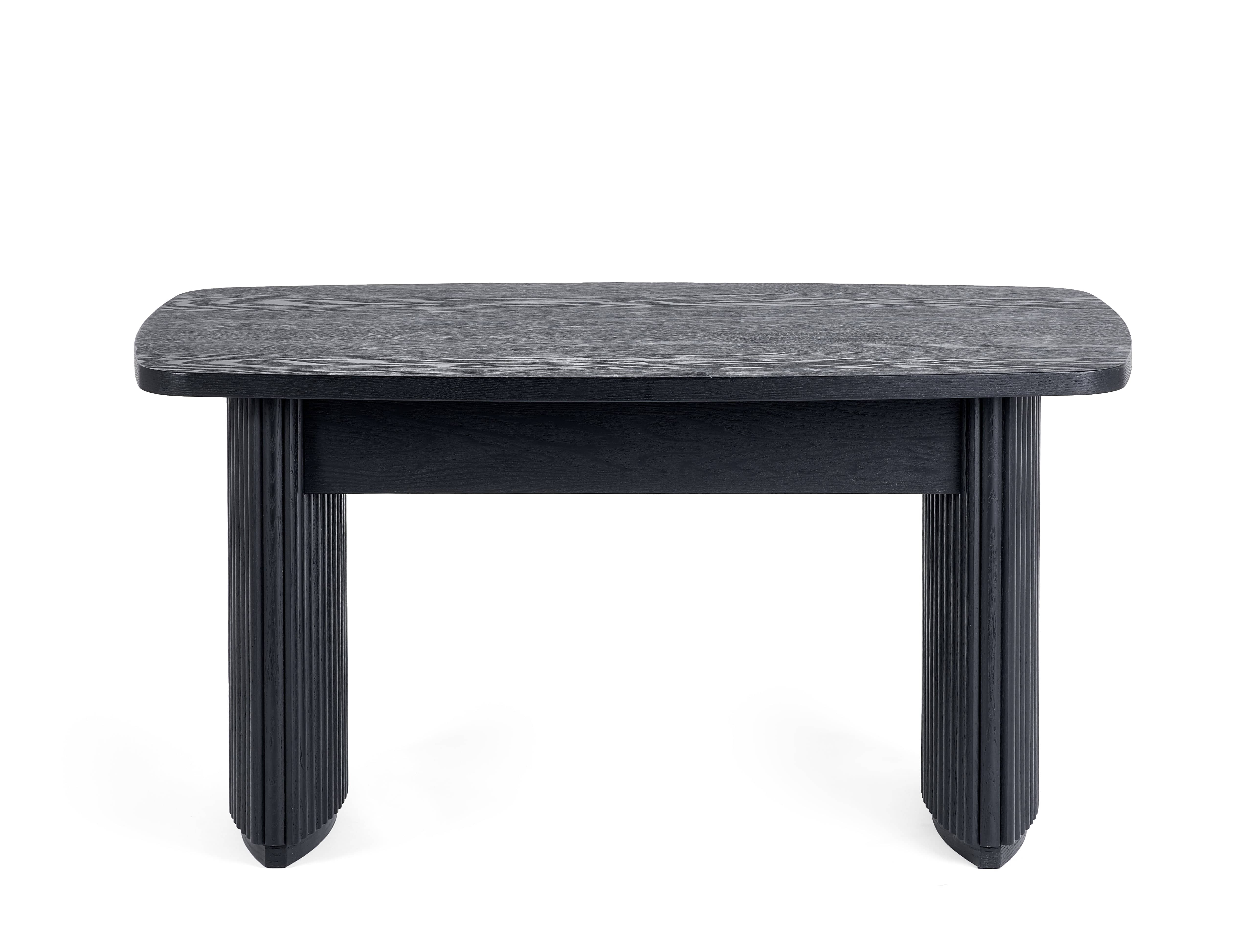 Louis Fluted Compact Coffee Table - Black – Julian Bowen, view 4