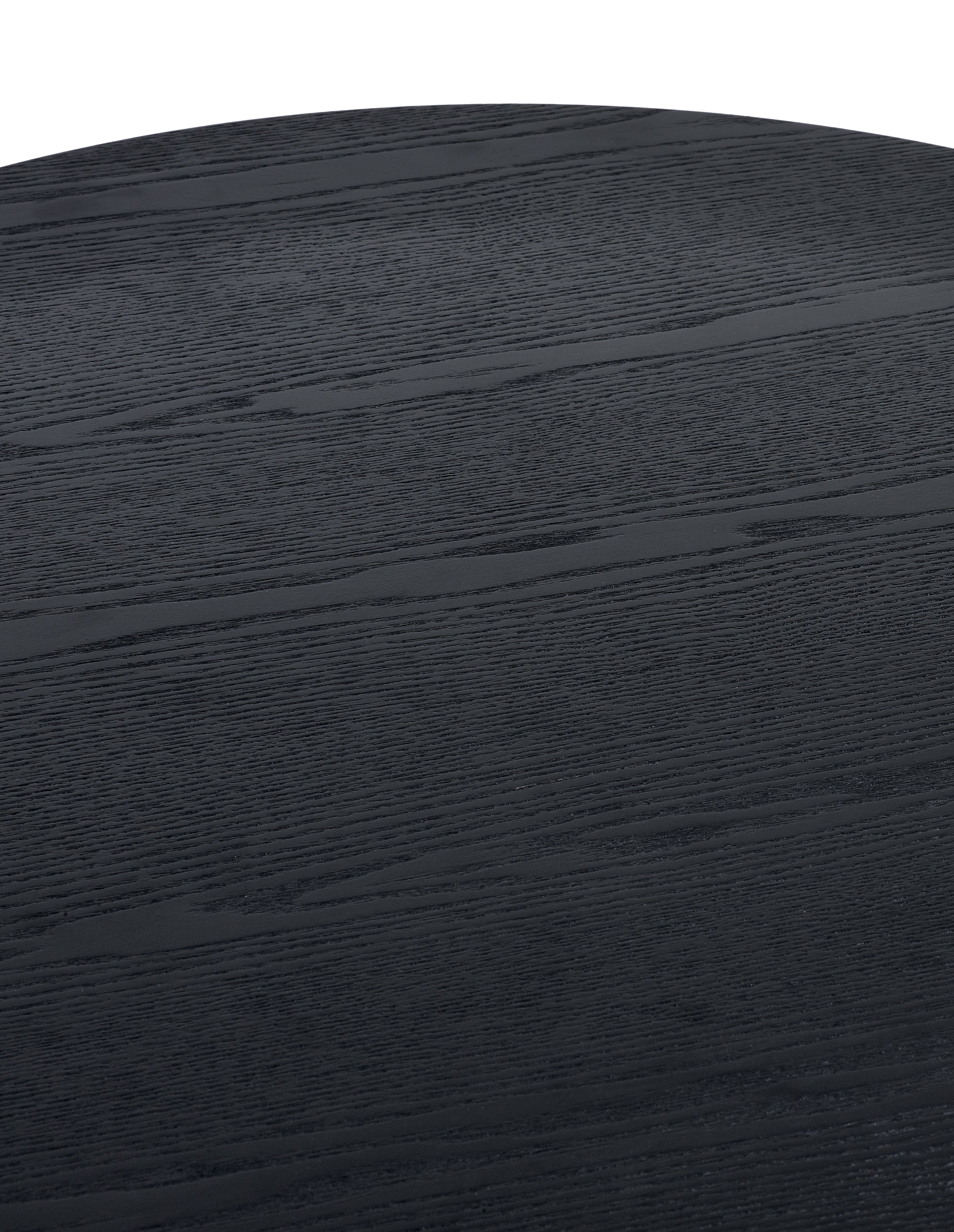Louis Fluted Round Coffee Table - Black – Julian Bowen, view 5