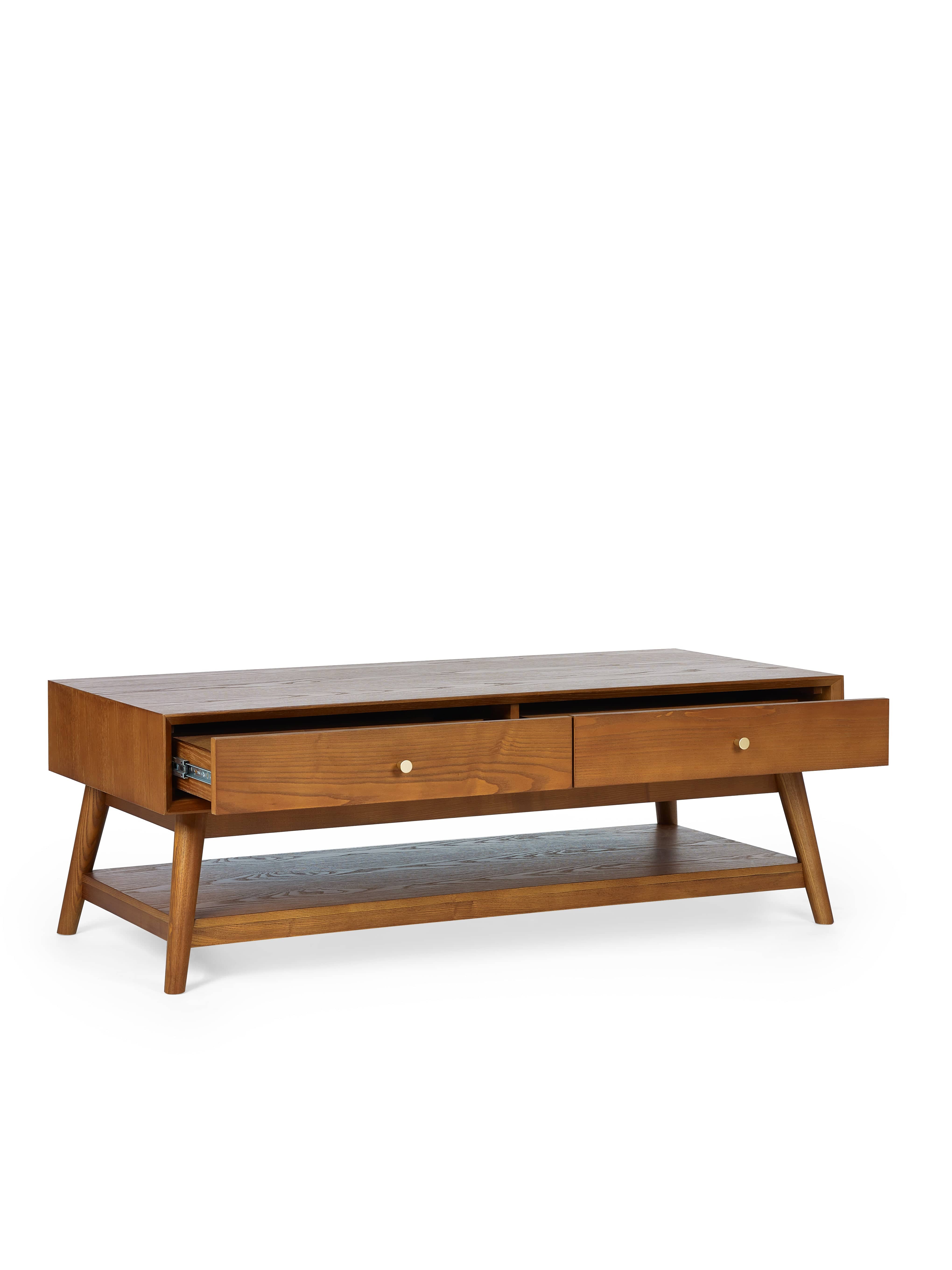 Lowry 2 Drawer Coffee Table – Julian Bowen, view 2