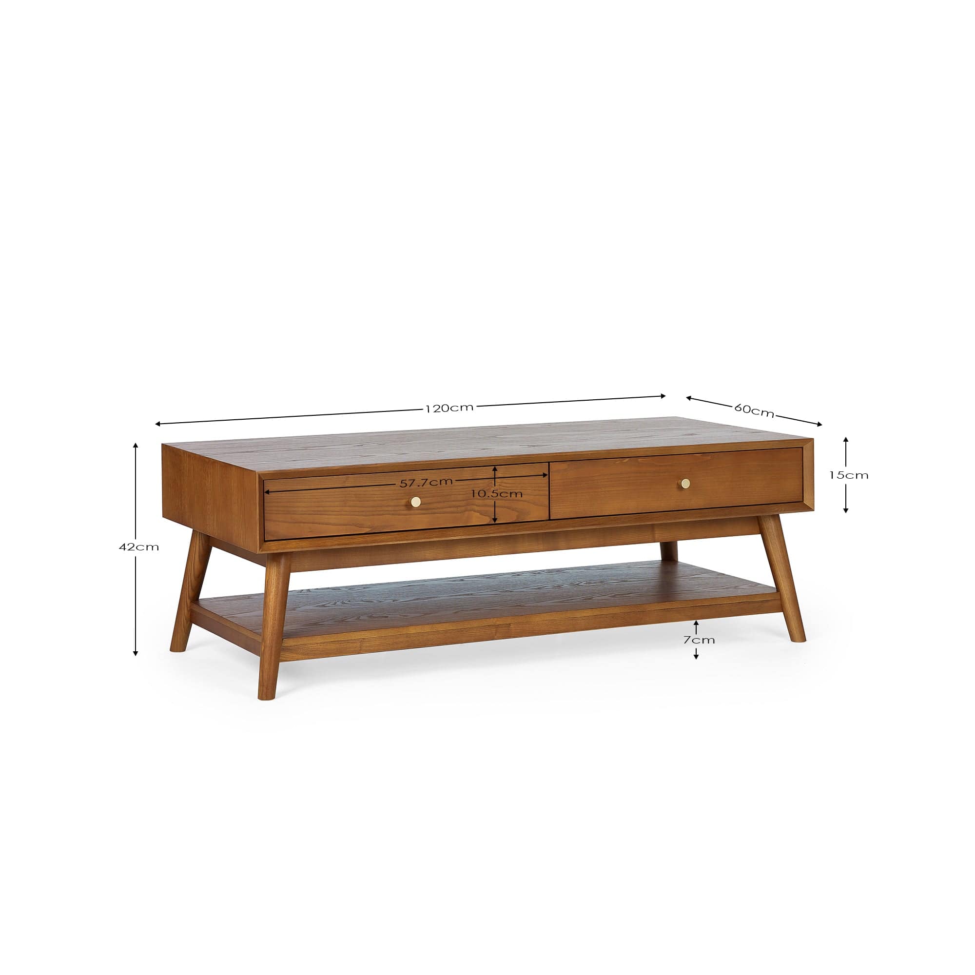 Lowry 2 Drawer Coffee Table – Julian Bowen, view 6