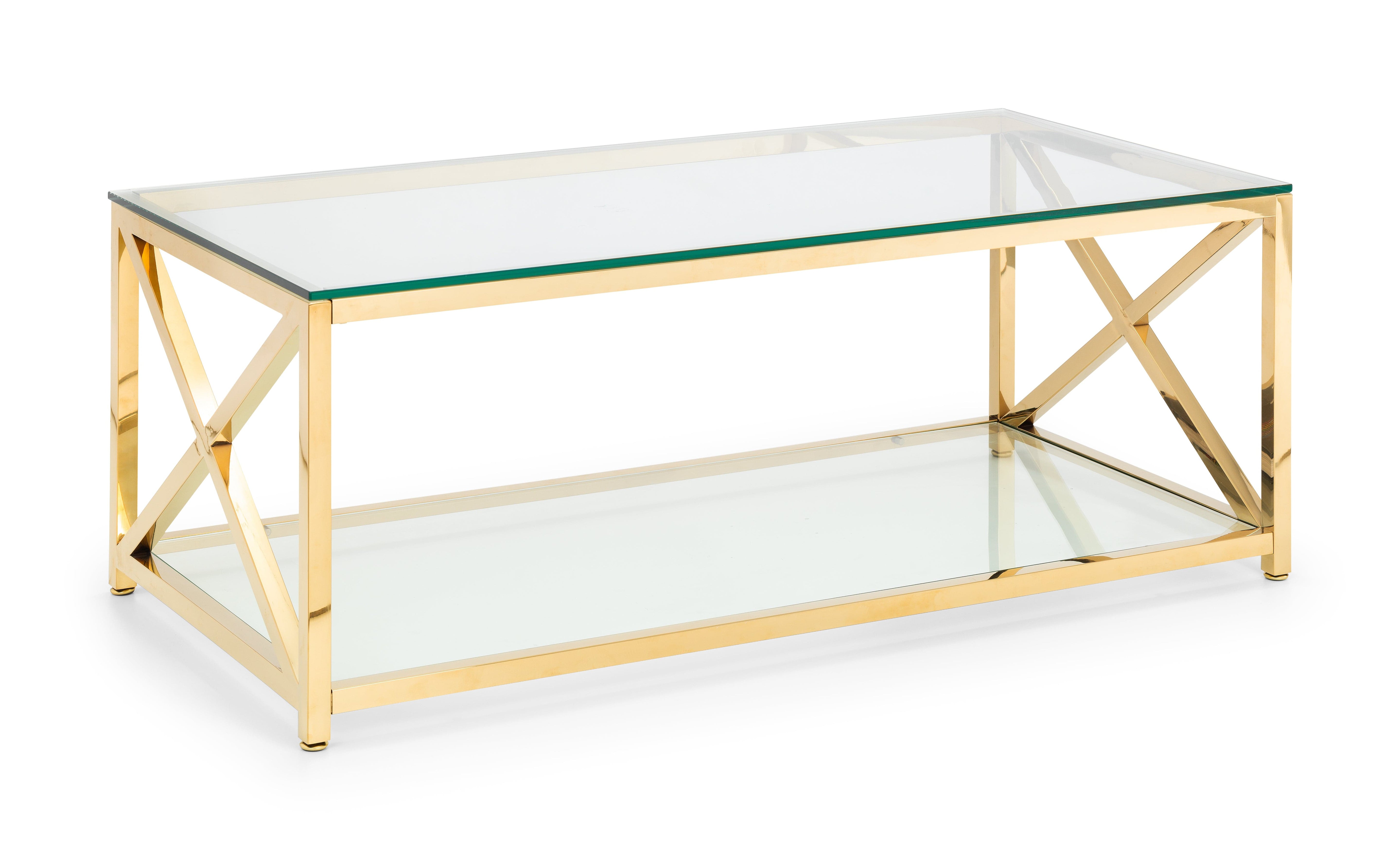 Miami Coffee Table - Gold – Julian Bowen