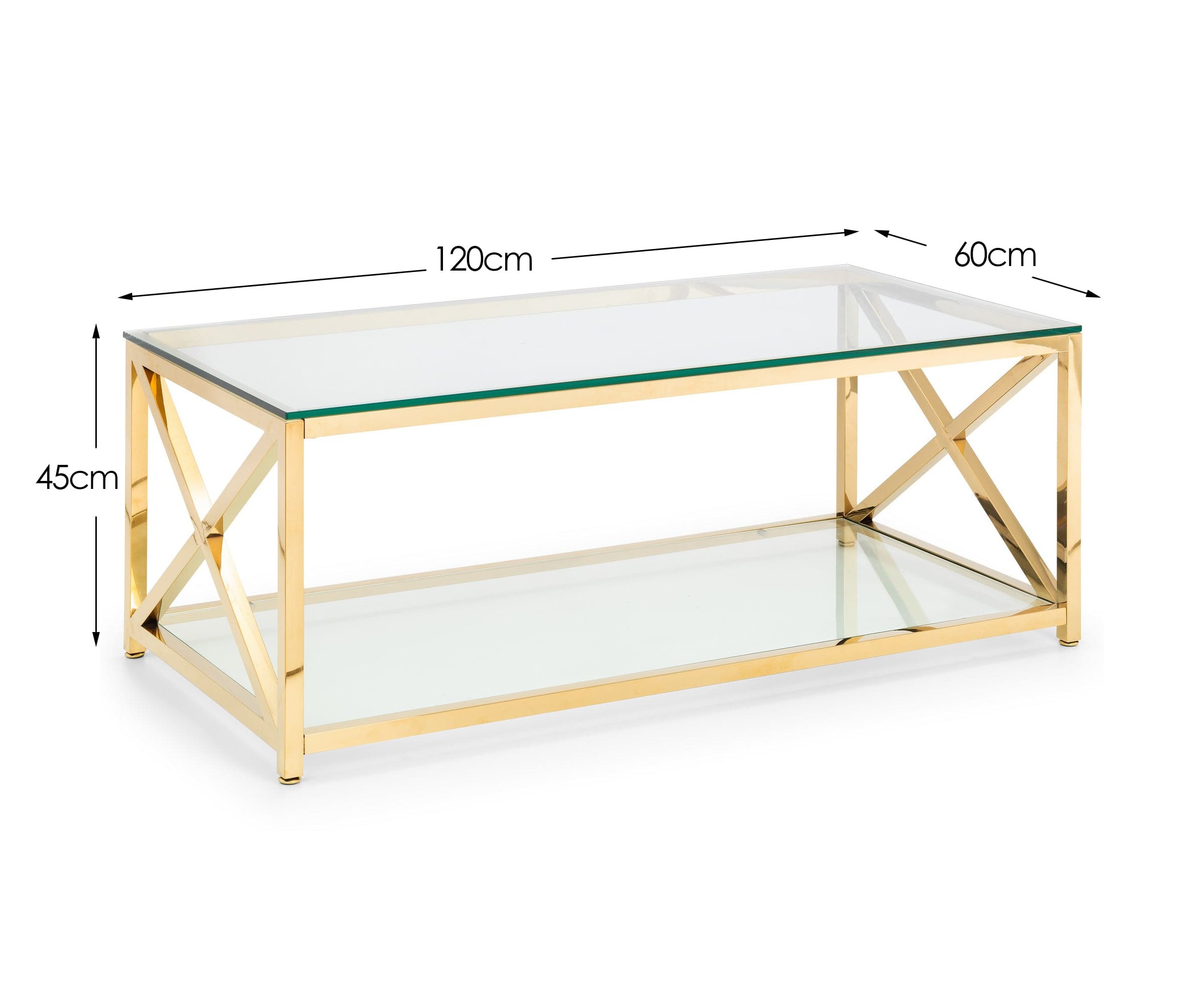 Miami Coffee Table - Gold – Julian Bowen, view 4