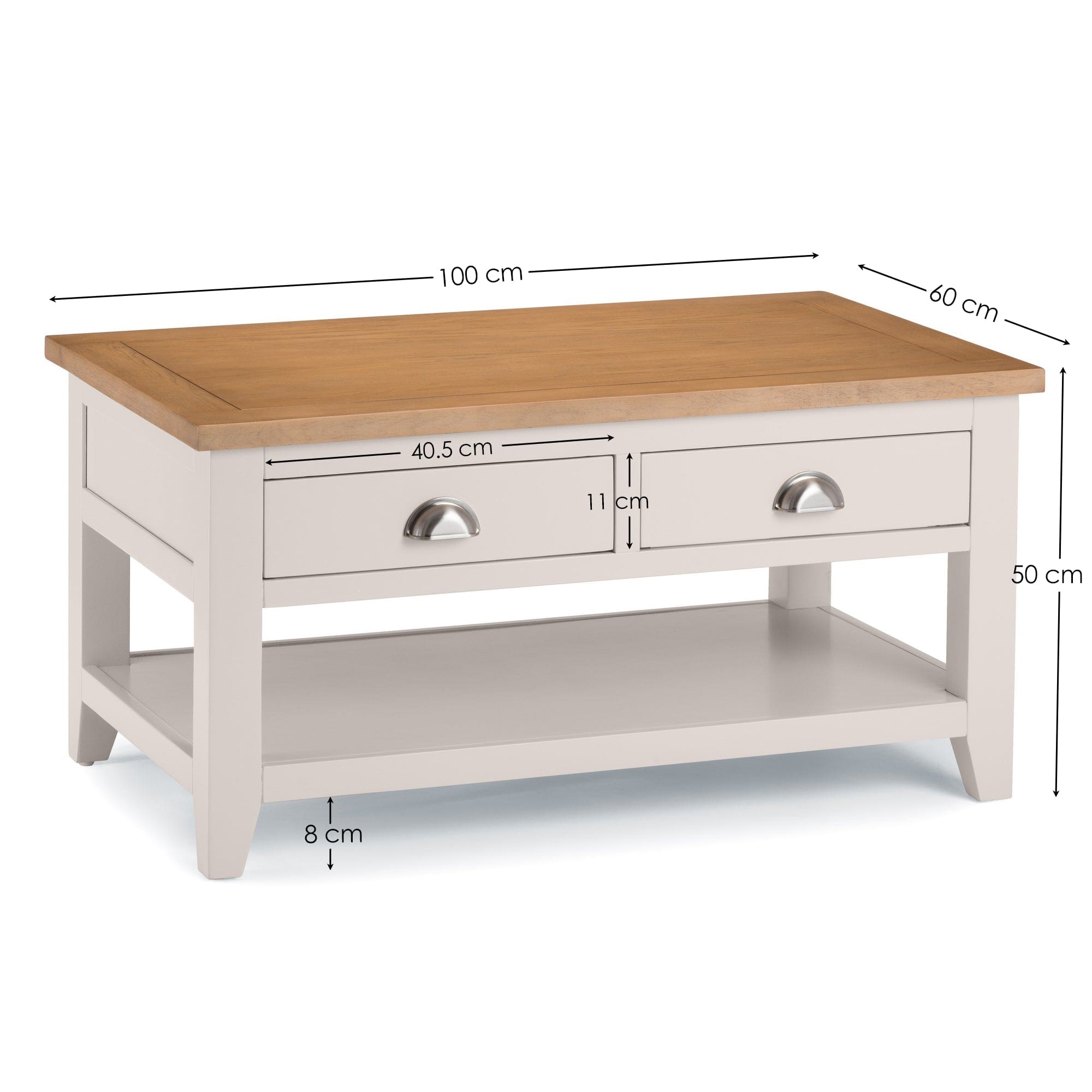 Richmond Coffee Table With 2 Drawers – Julian Bowen, view 4