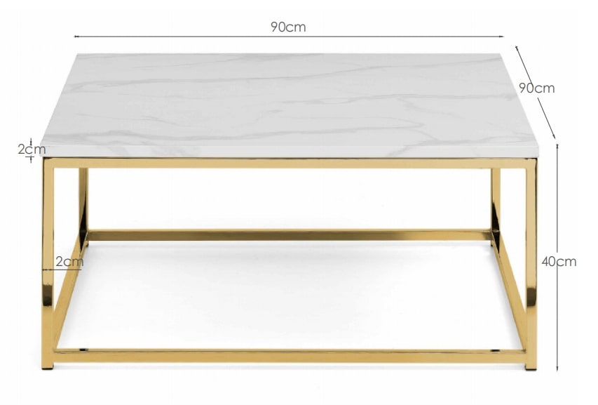 Scala Gold Coffee Table – Julian Bowen, view 3