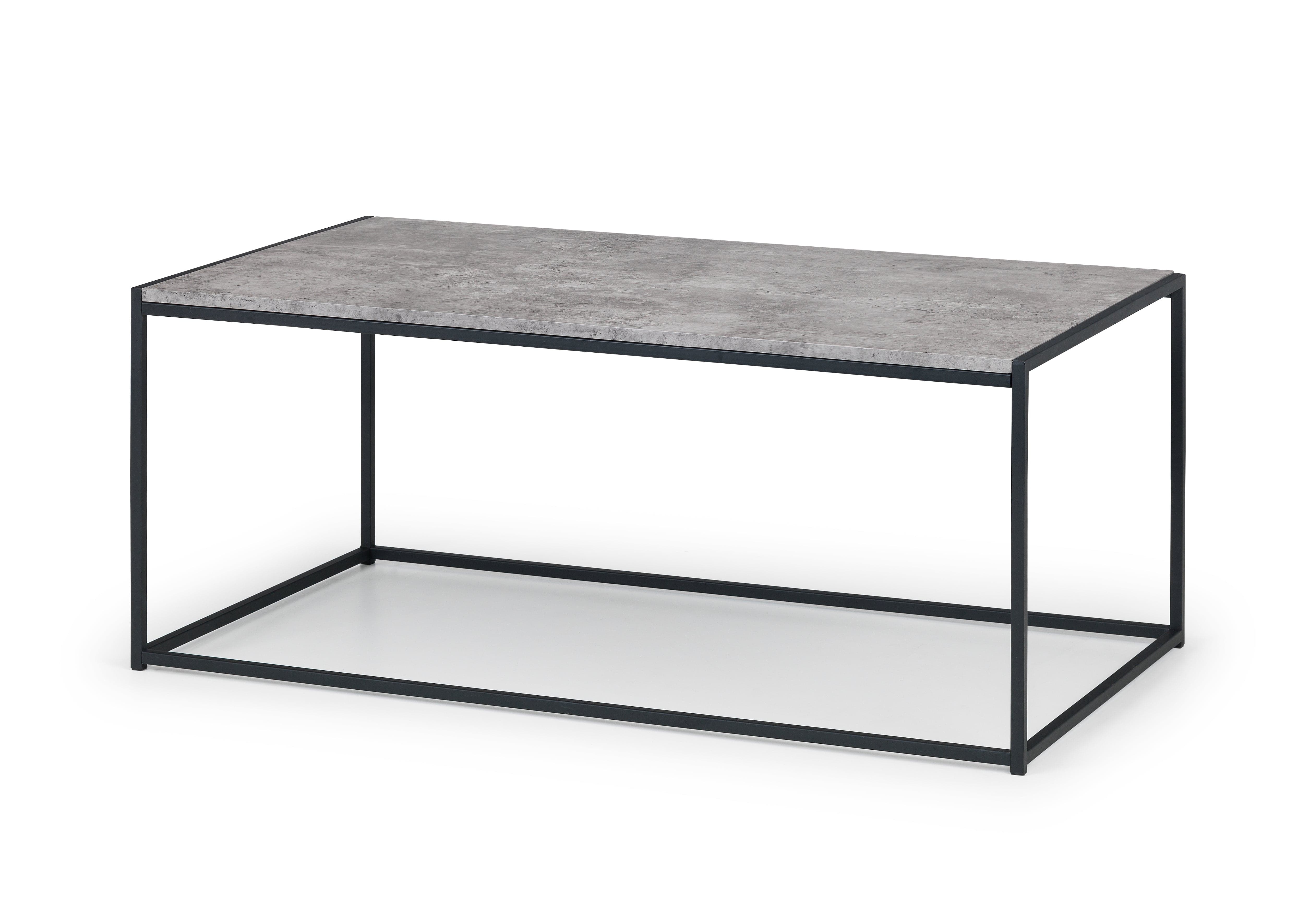 Staten Concrete Coffee Table – Julian Bowen