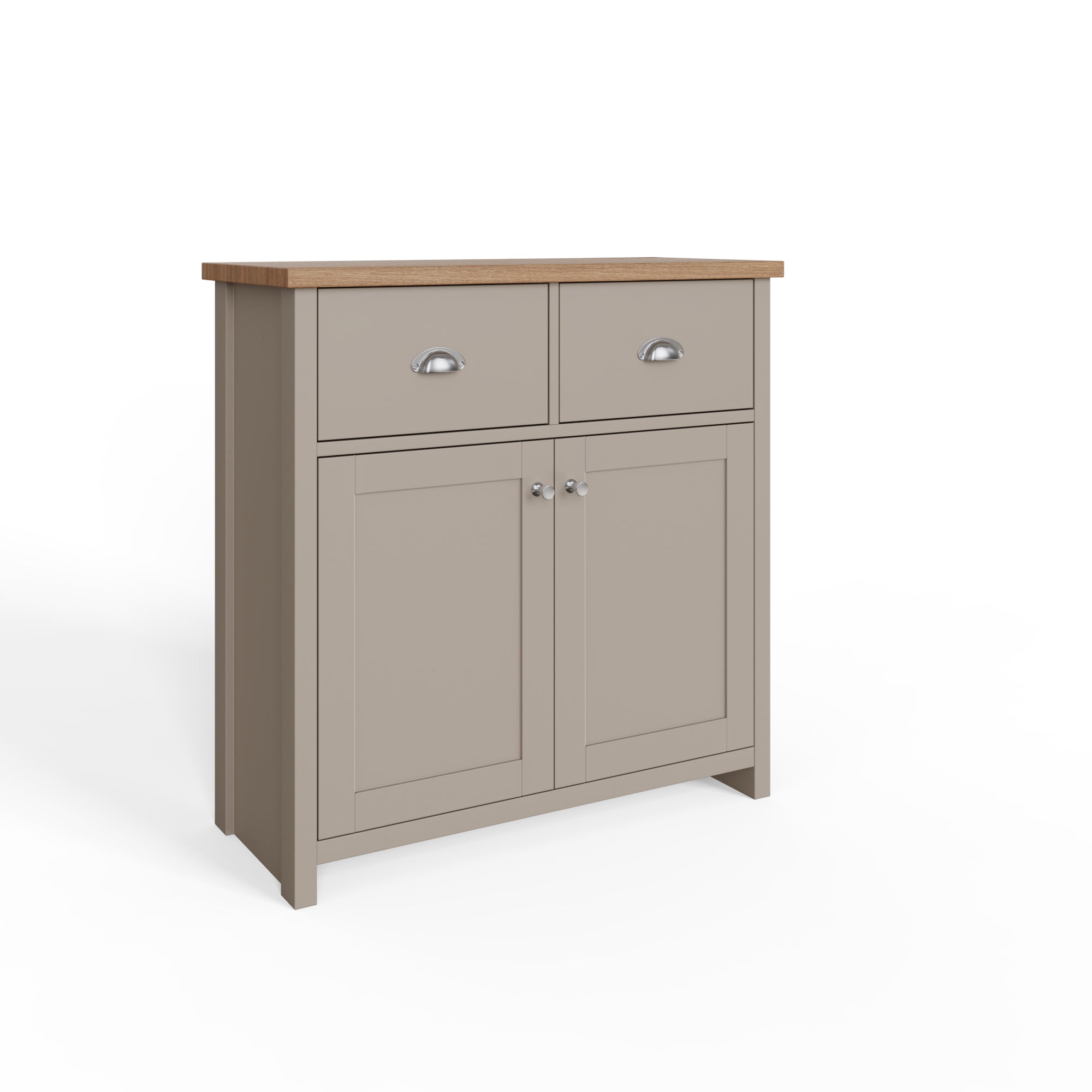 Lancaster Compact Sideboard – Grey & Oak