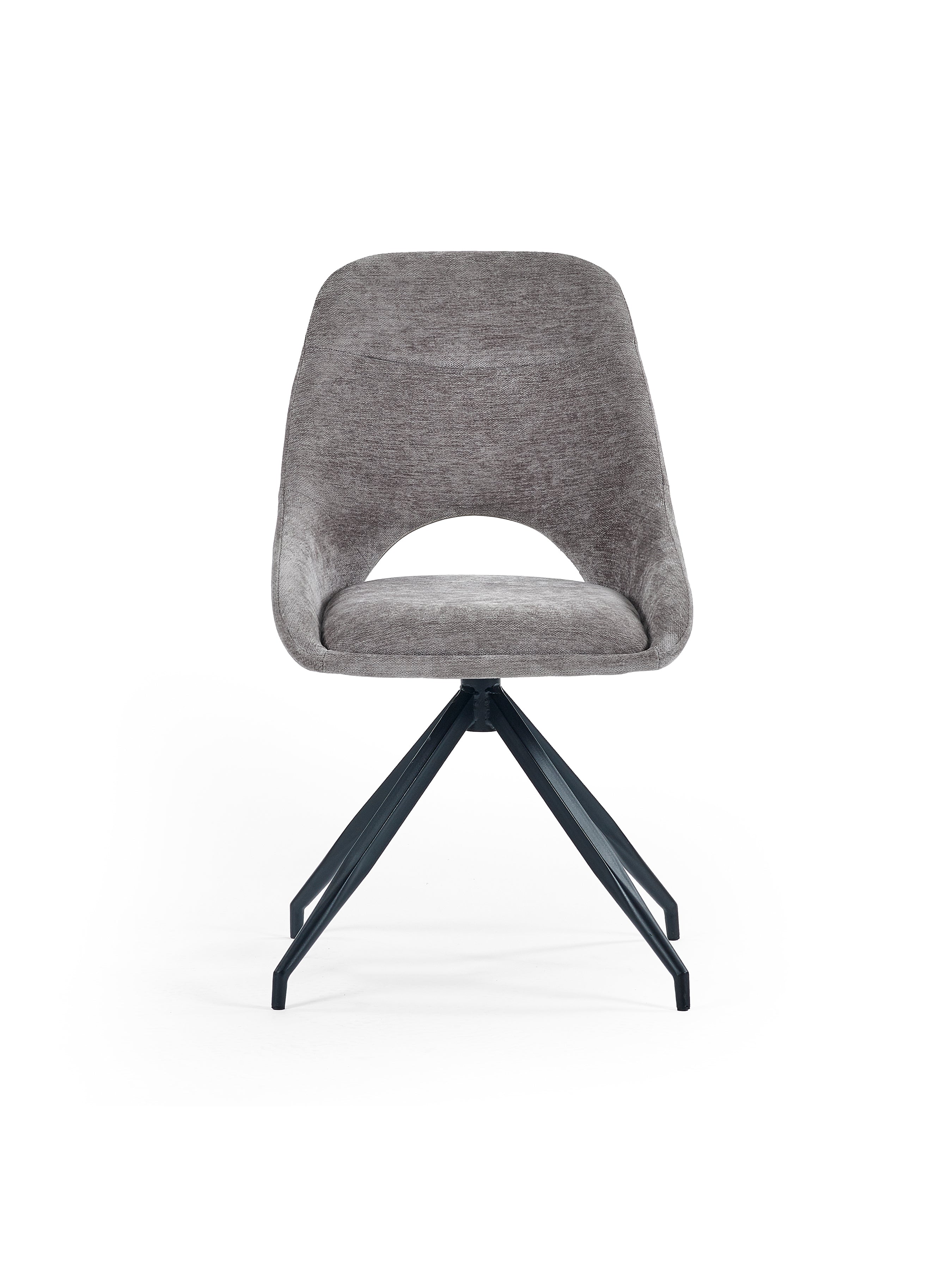Jonah Grey Chenille Upholstered Dining Chairs (Set of 2) – Julian Bowen, view 4