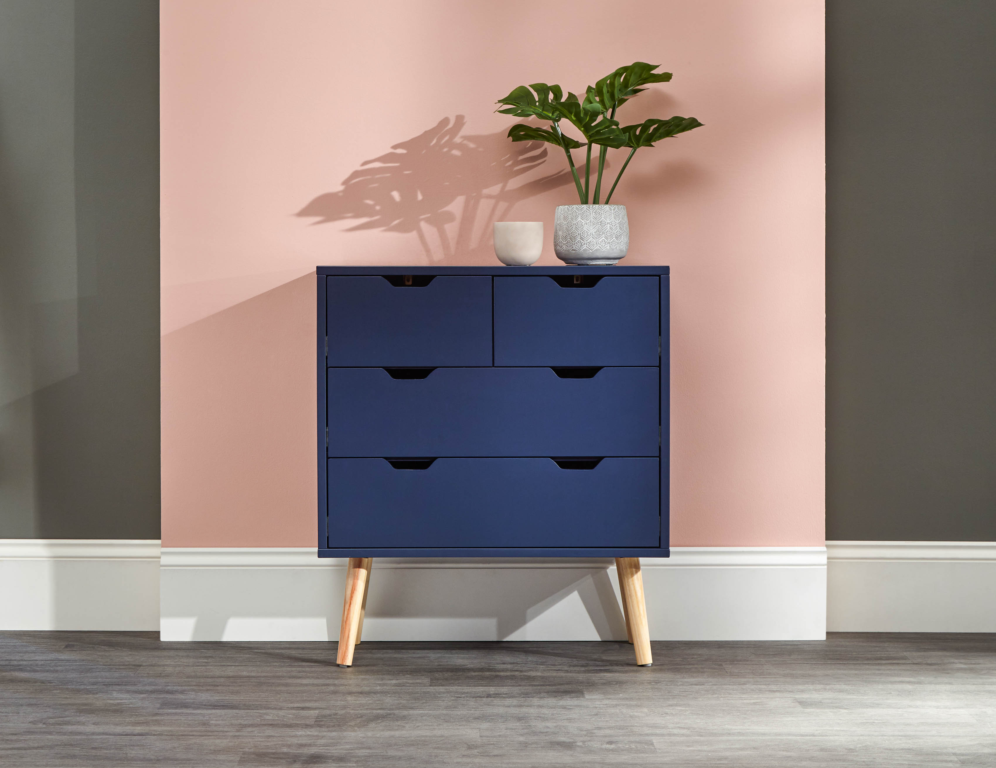 Nyborg 2+2 Drawer Chest Nightshadow – Nightshadow