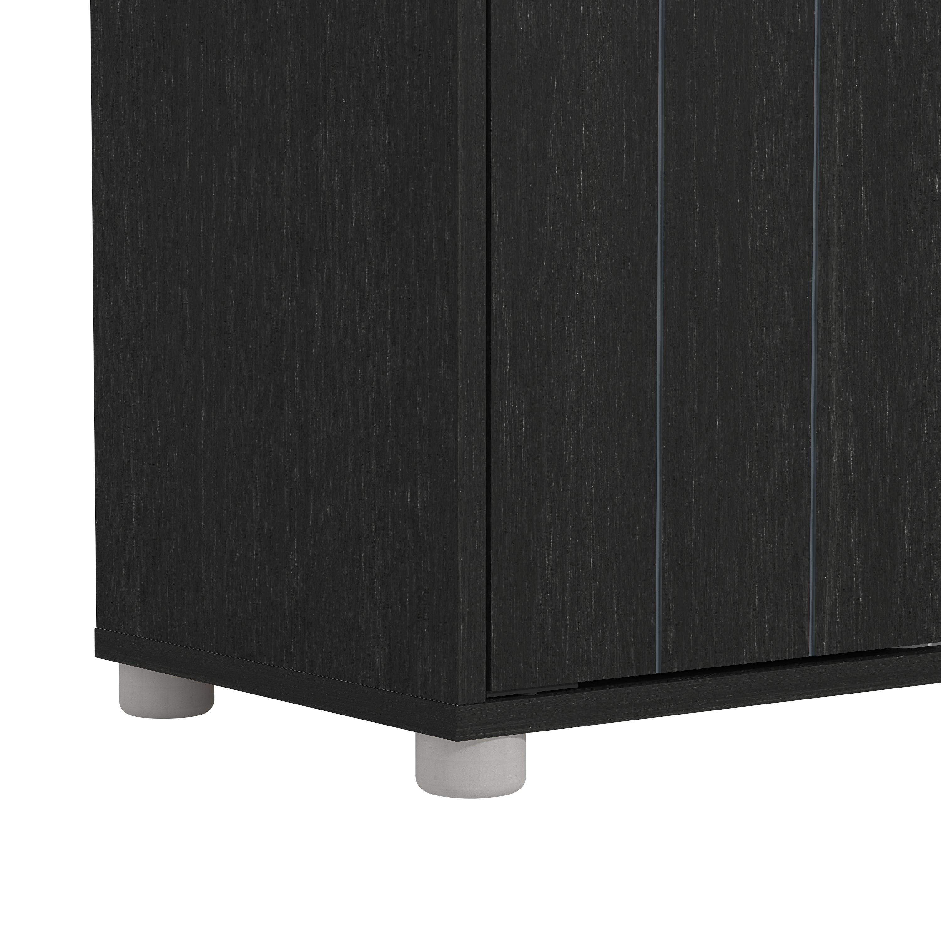 Bideford Shoe Cabinet Rustic Black Oak – GFW, view 8