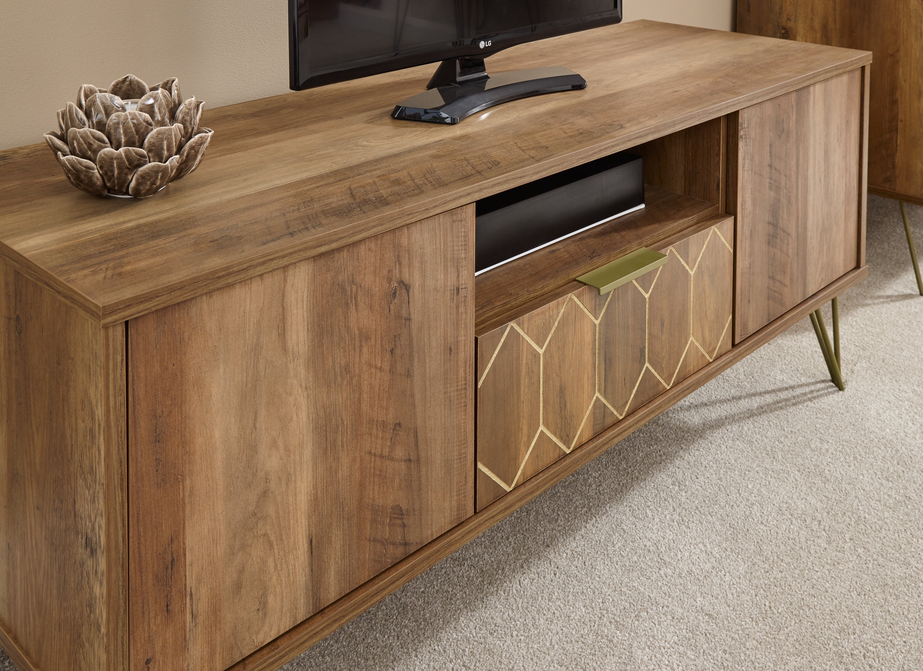 Orleans 1 Drawer TV Stand Mango – GFW, view 4
