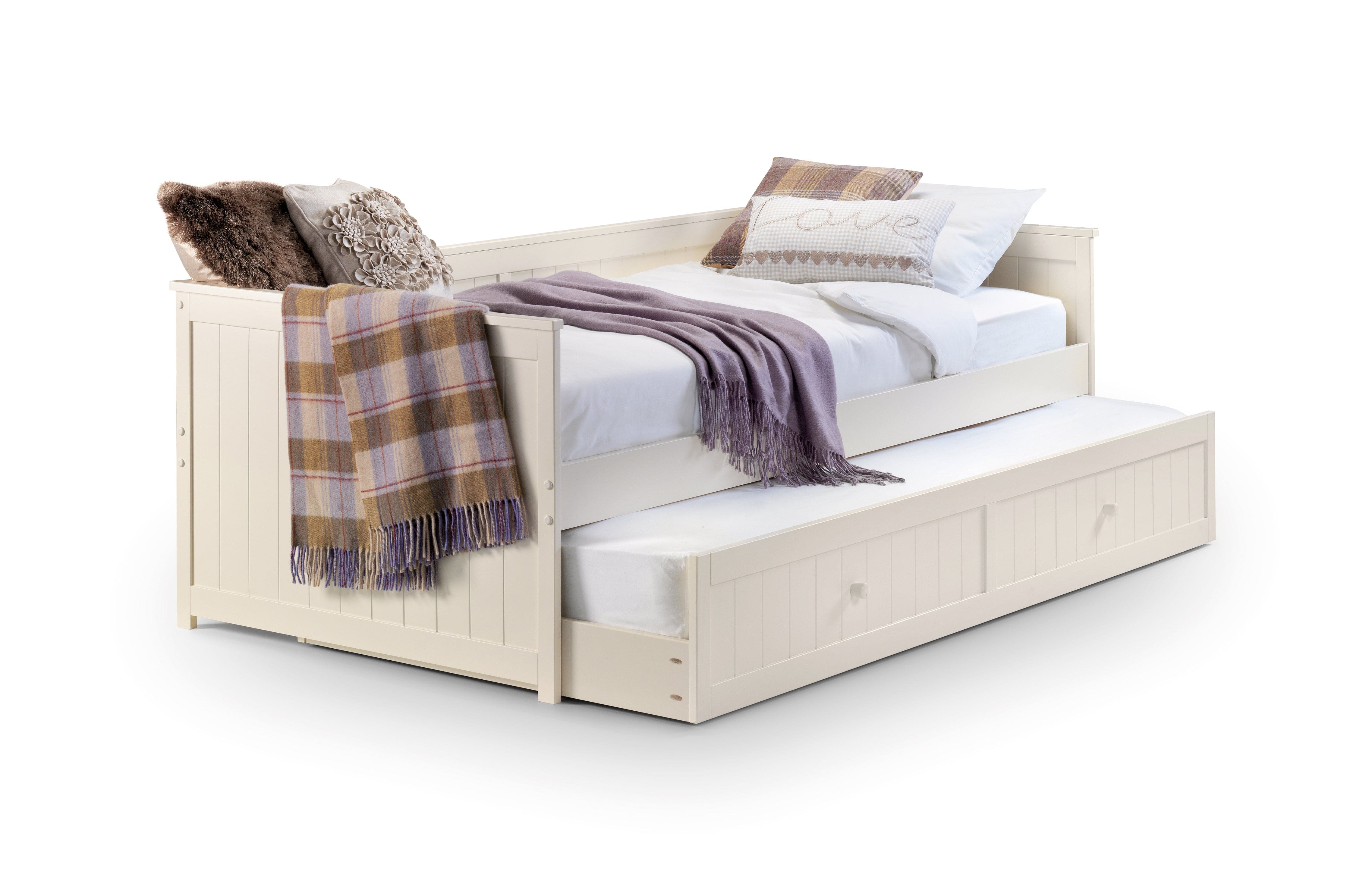 Jessica Day Bed & Underbed - Stone White – Julian Bowen